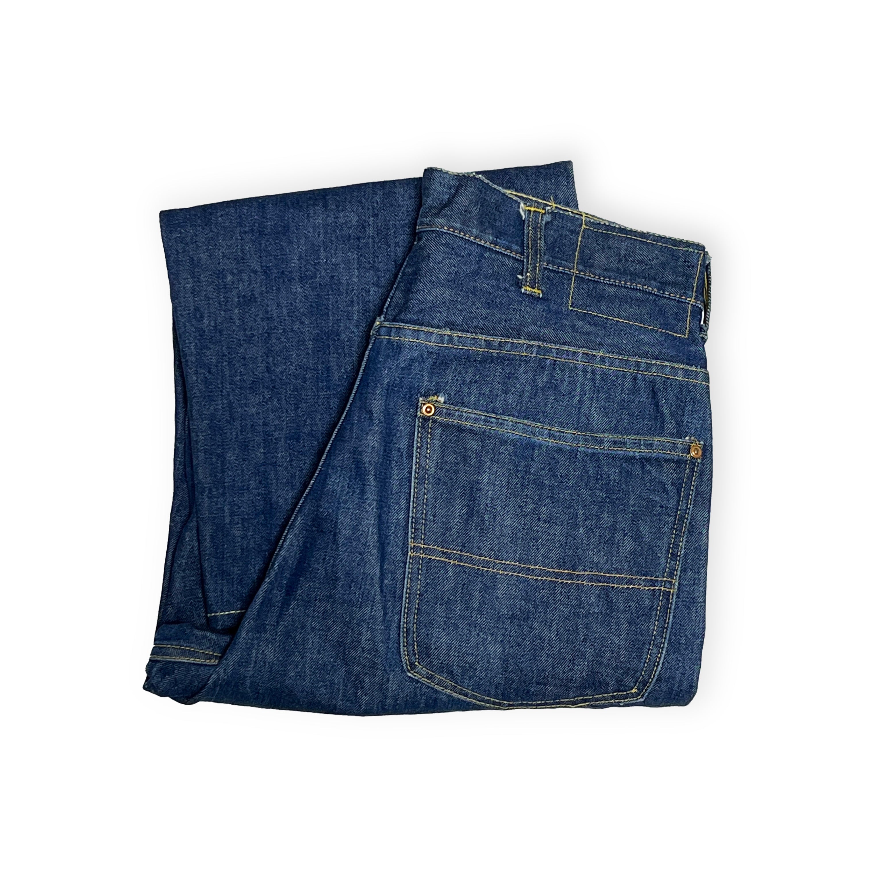 50s キャントバステム ボタンフライ 濃紺 デニムパンツ W32L26.5