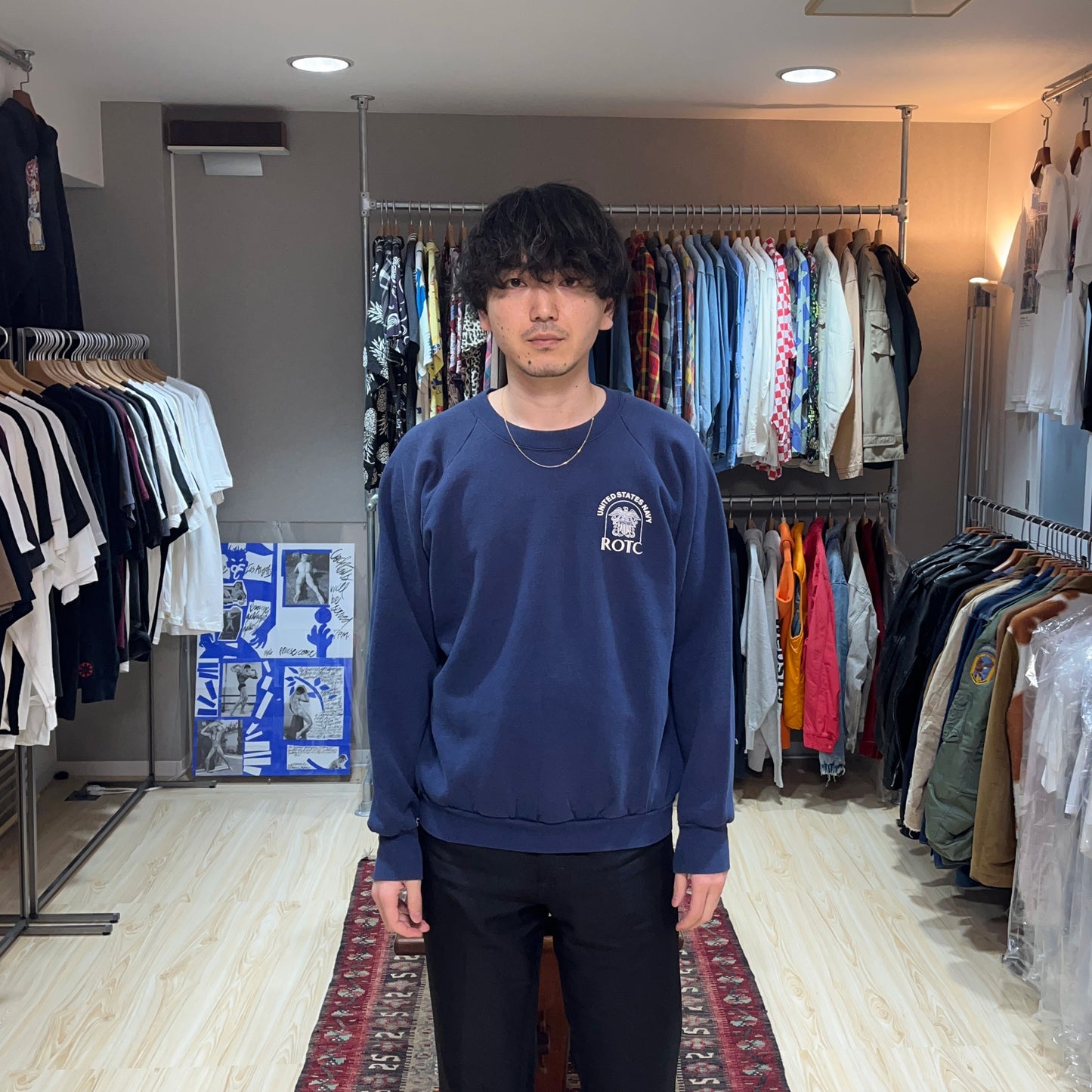 80's〜 FRUIT OF THE LOOM NAVY R.O.T.C. Sweat Size (XL)