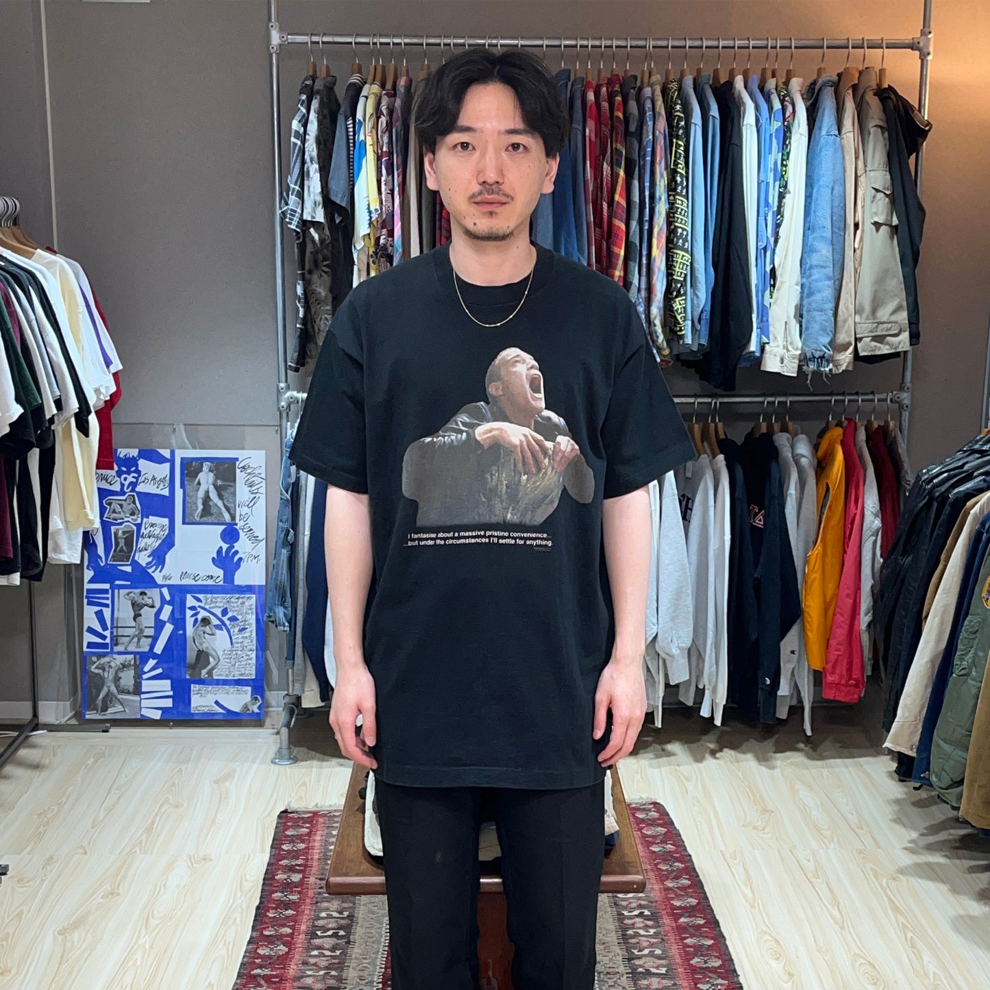 90's FRUIT OF THE LOOM Trainspotting T Size (XL) レア!