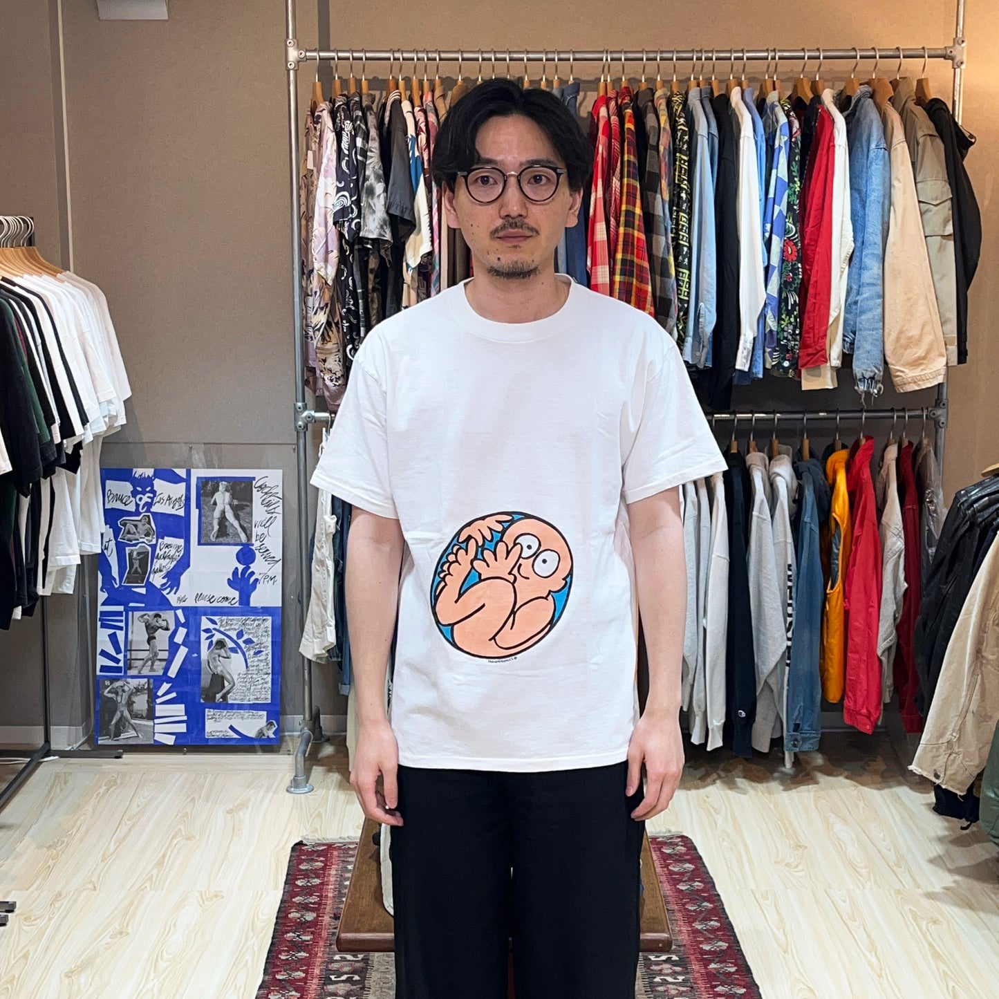 90's ONEITA Maternity Print T Size (L)