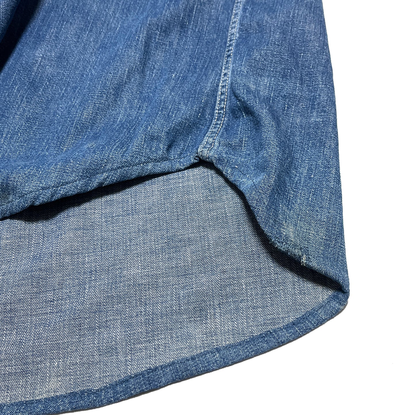 60s 101 Denim Western L/S SH L レア ブランドタグ 10 101ブランドタグ 西陣シャツの裏面