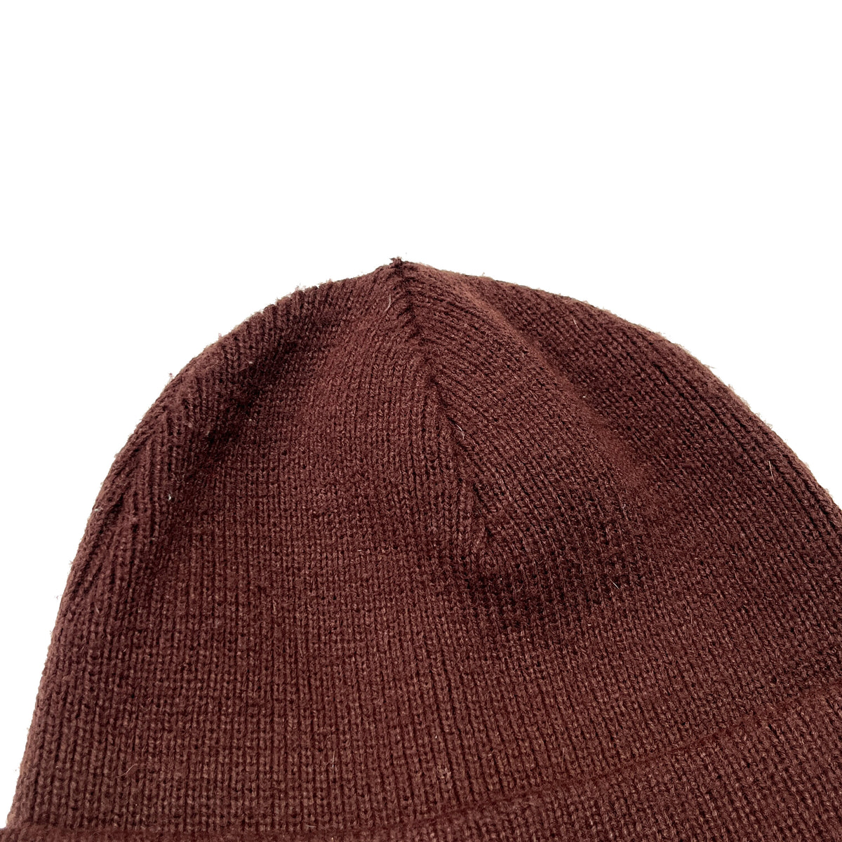 80s〜 Champion X Apple Knit Cap Free ディテール ダークブラウン 素材の織り方