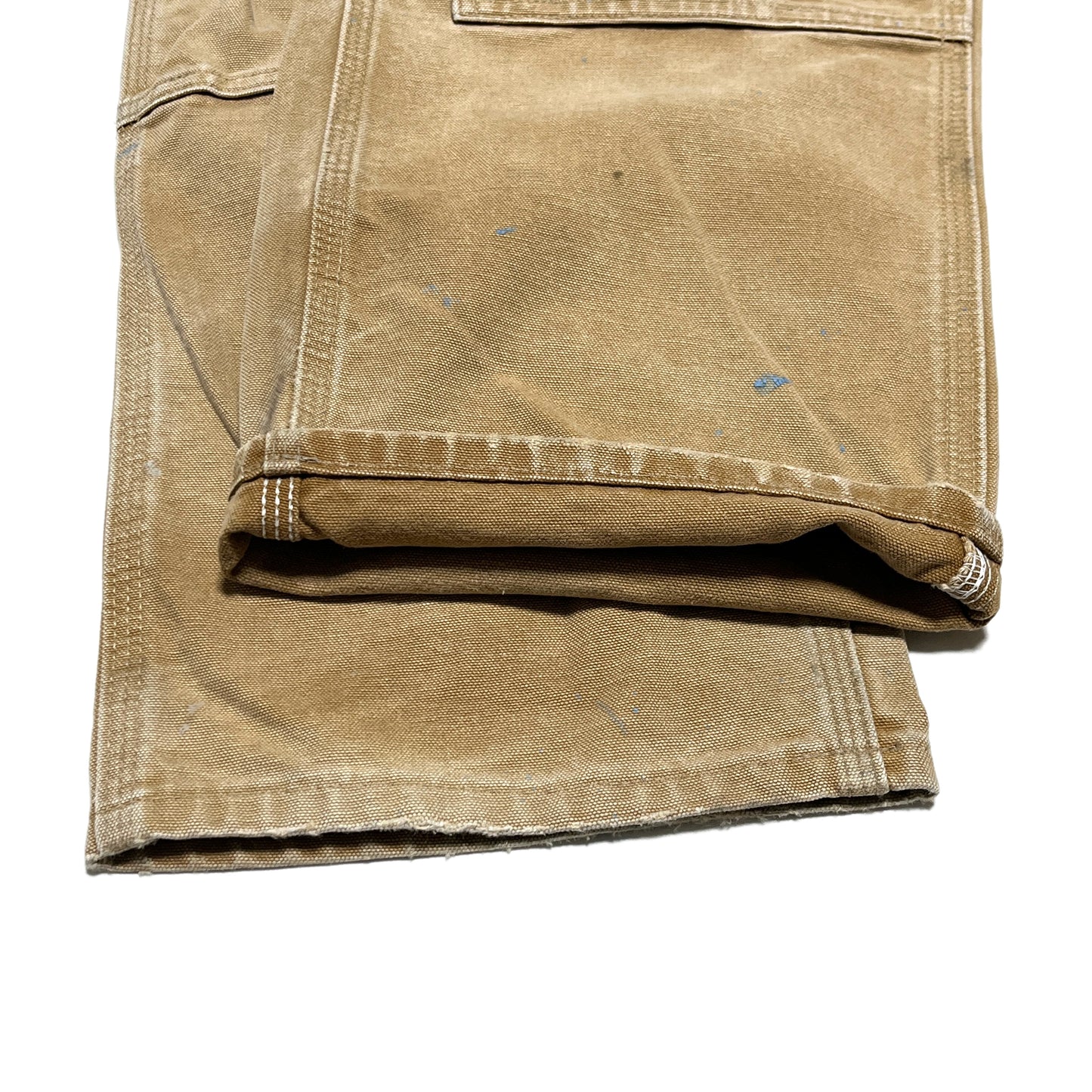 アメリカ製 Carhartt ダブルニー ダックペインターPT ペンキ飛び W33.5 L32 ディテール 9 ダックペイントPT ペンキ飛び 汚れ サイズ表記