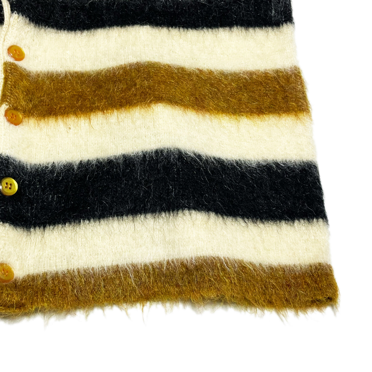 70's Minnesota Woolen Mohair Cardigan "Border Pattern" Size (L) ビッグサイズ!