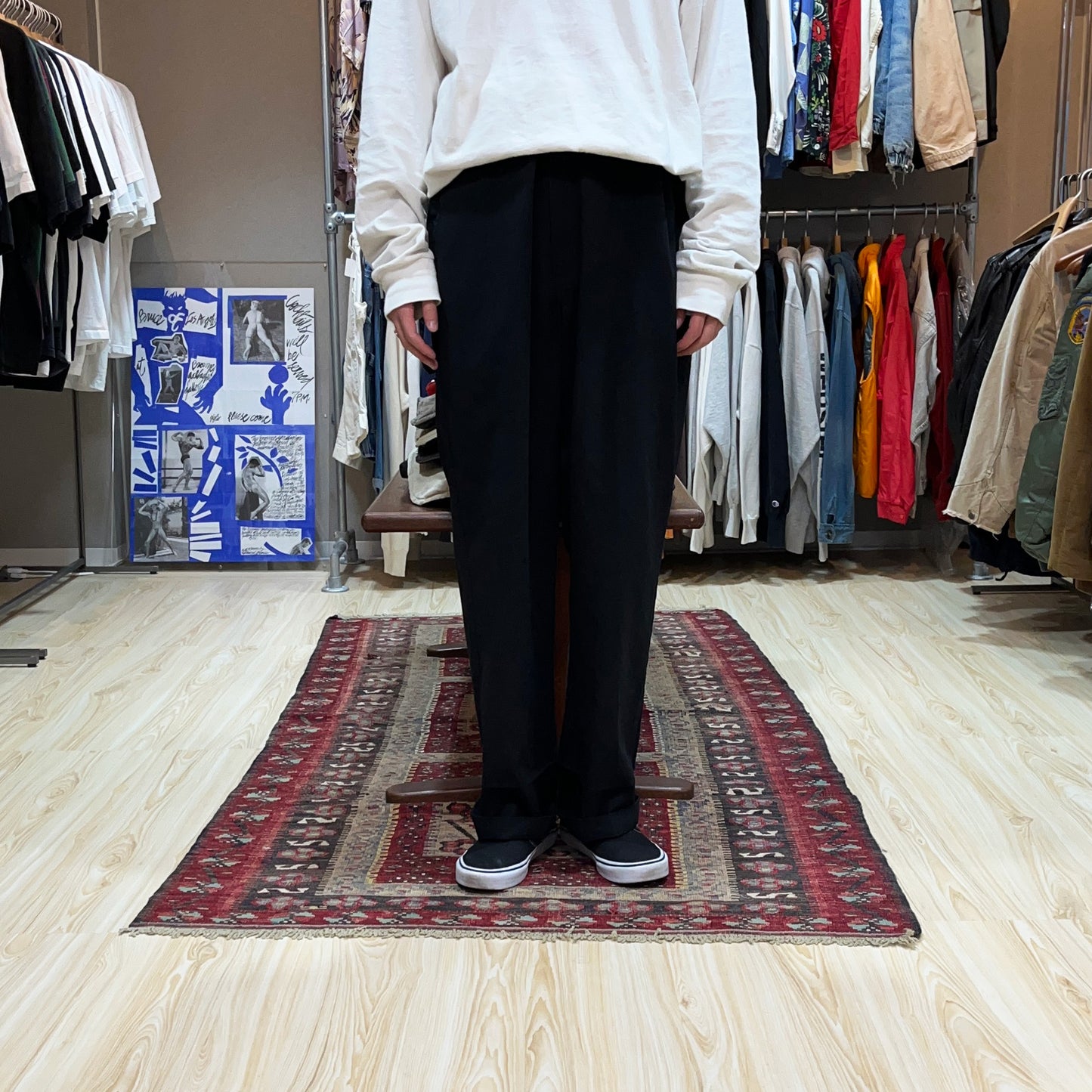 90's Dickies ワークPT Black Size (W36 L31)位 アメリカ製