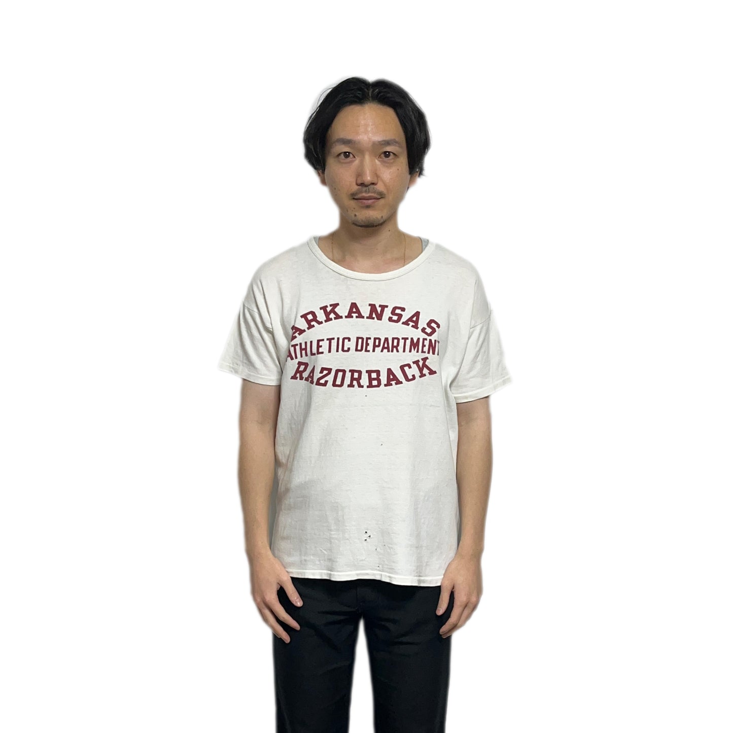 60's Champion ランタグ 3段染み込みプリント T Size (46)位 レア!