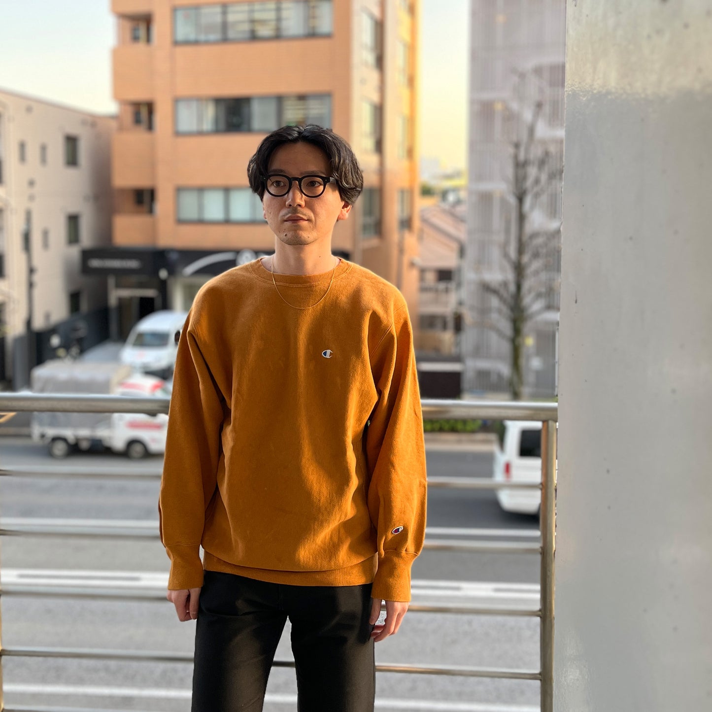 90's Champion R/W Crew マスタード Size (XL)