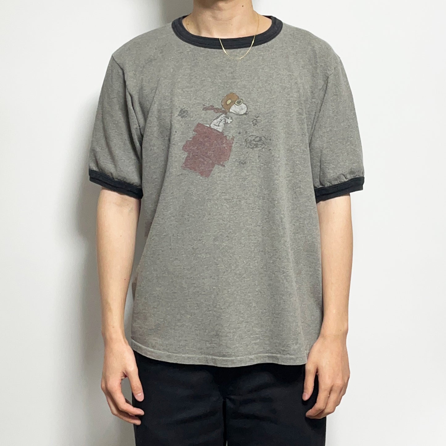 90's Changes Snoopy Ringer T Size (L)