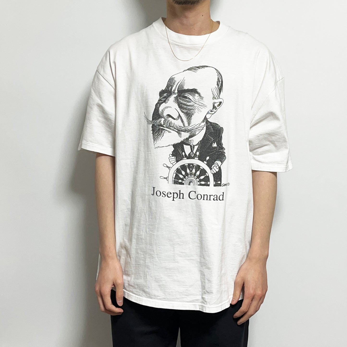 90's SOFFE SHIRTS Largely Literary Series "Joseph Conrad" T Size (XL)