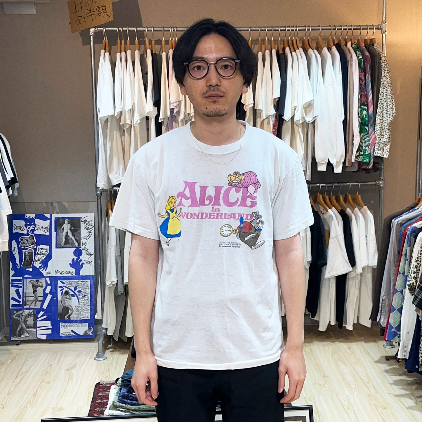 90's UnKnown Alice in Wonderland T Size (L)位 レア!
