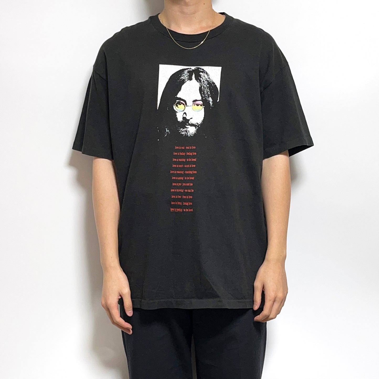90's Hanes John Lennon T "Love" Size (XL)