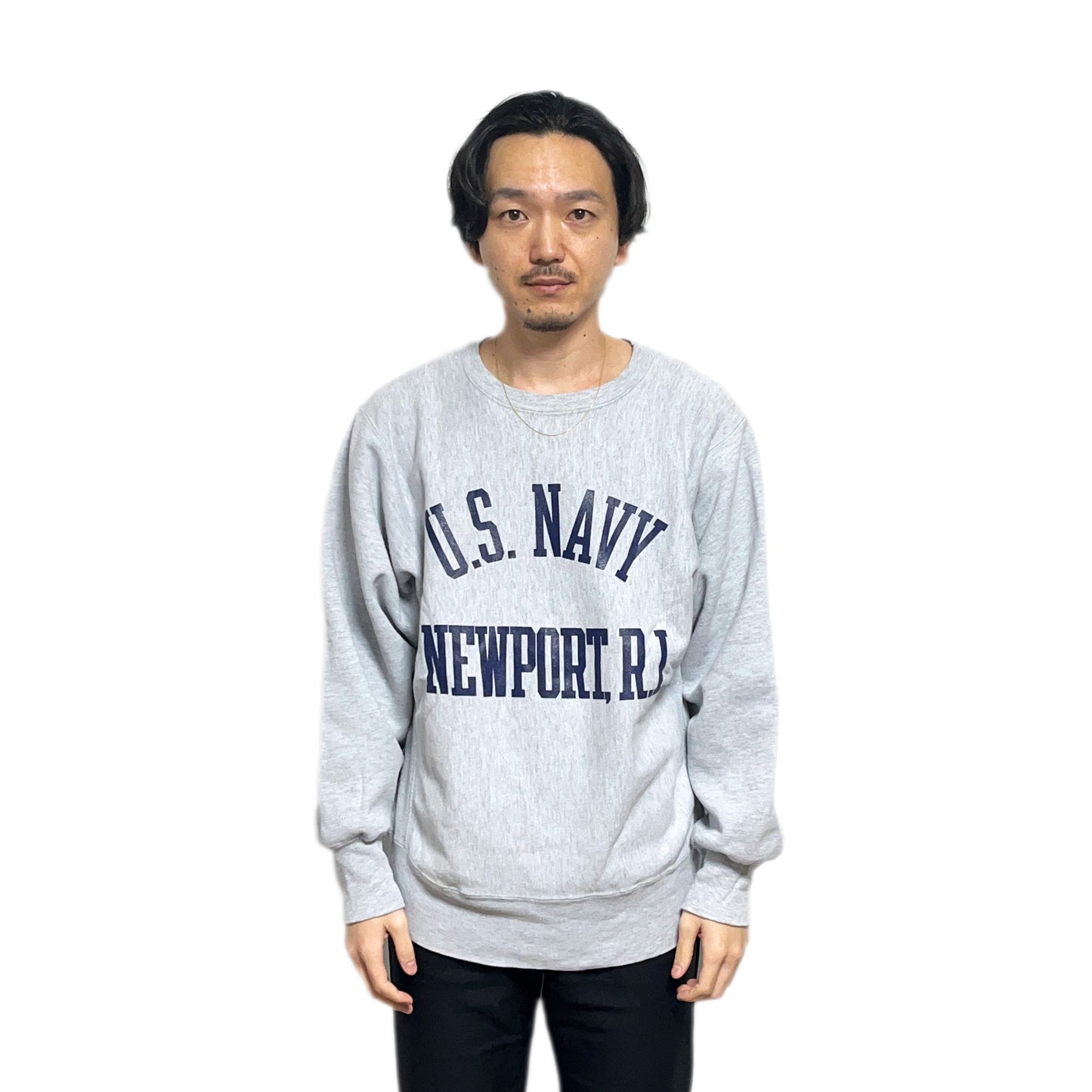 80's Champion R/W "U.S.NAVY NEWPORT.R.I." Size (L) レア!