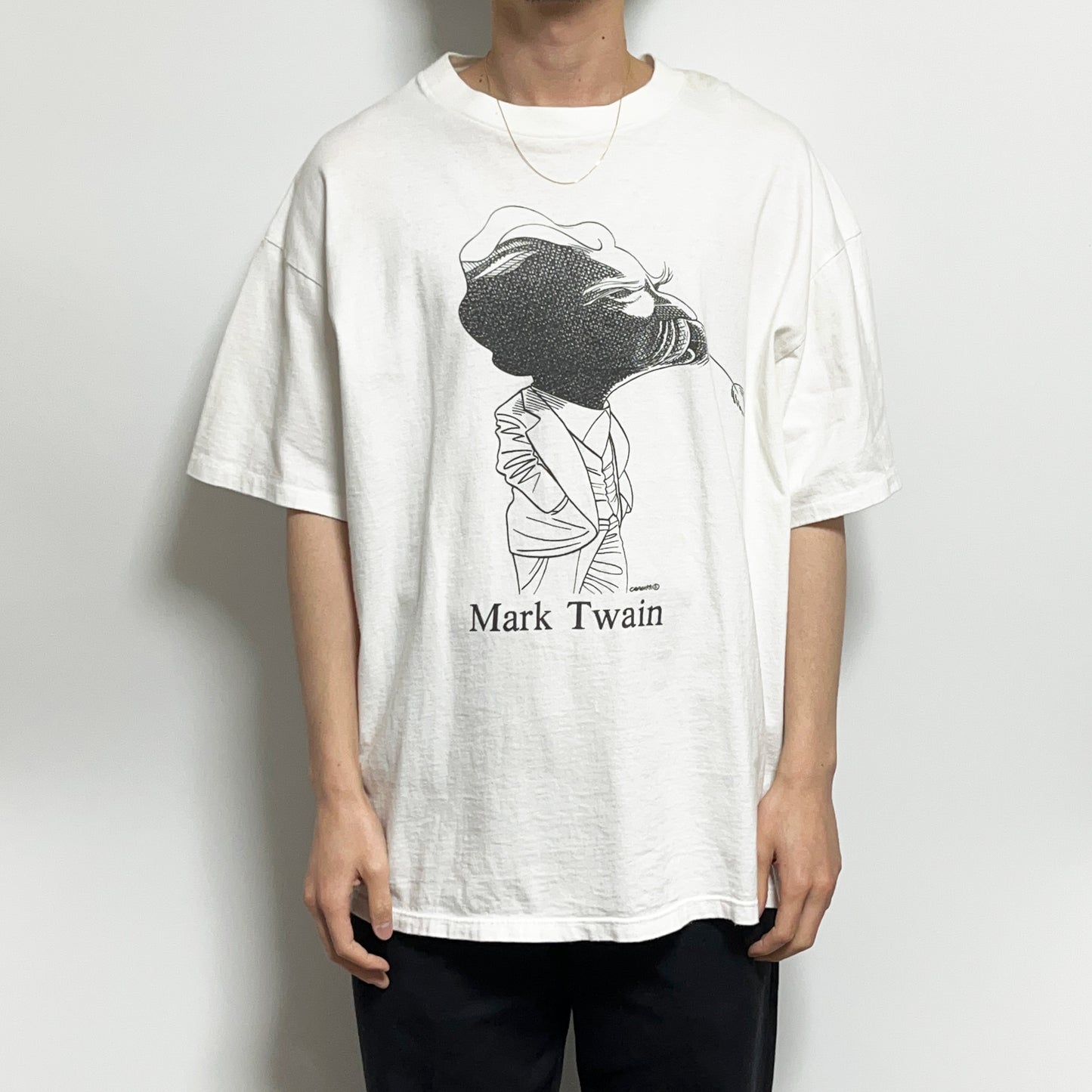 90's SOFFE SHIRTS Largely Literary Series "Mark Twain" T Size (XL)
