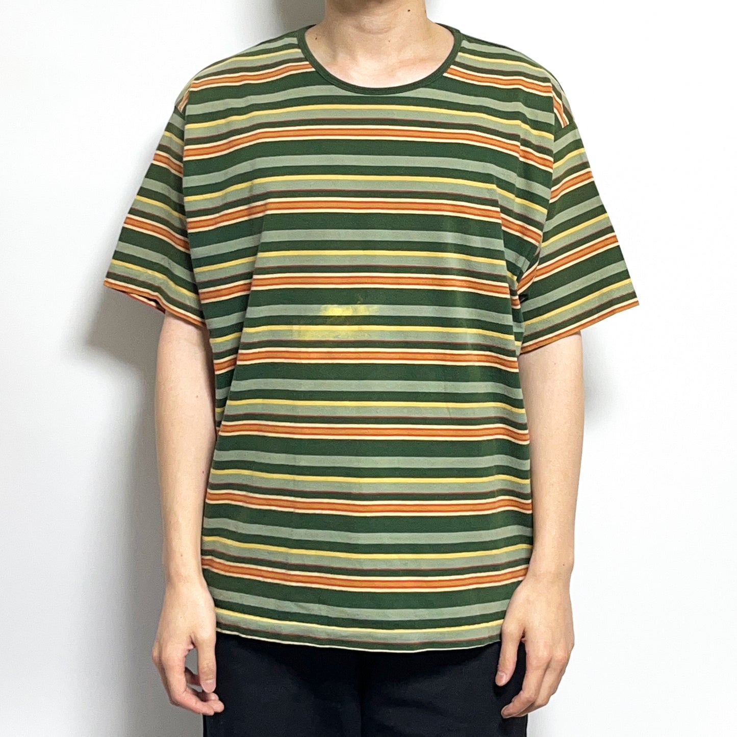 90's J.Crew 巨人タグ Border T グッドカラー Size (L)