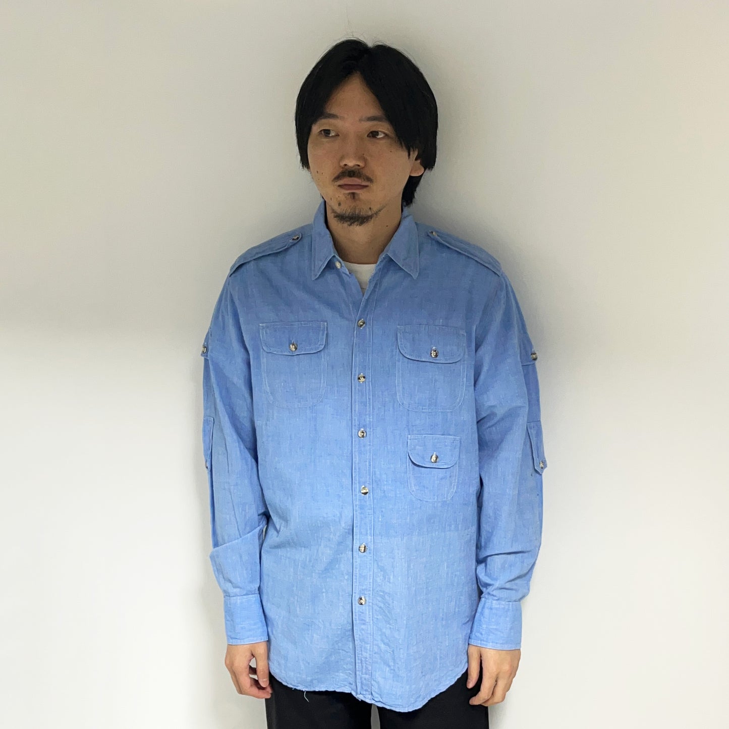 80's〜 Banana Republic Chambray SH Size (L)
