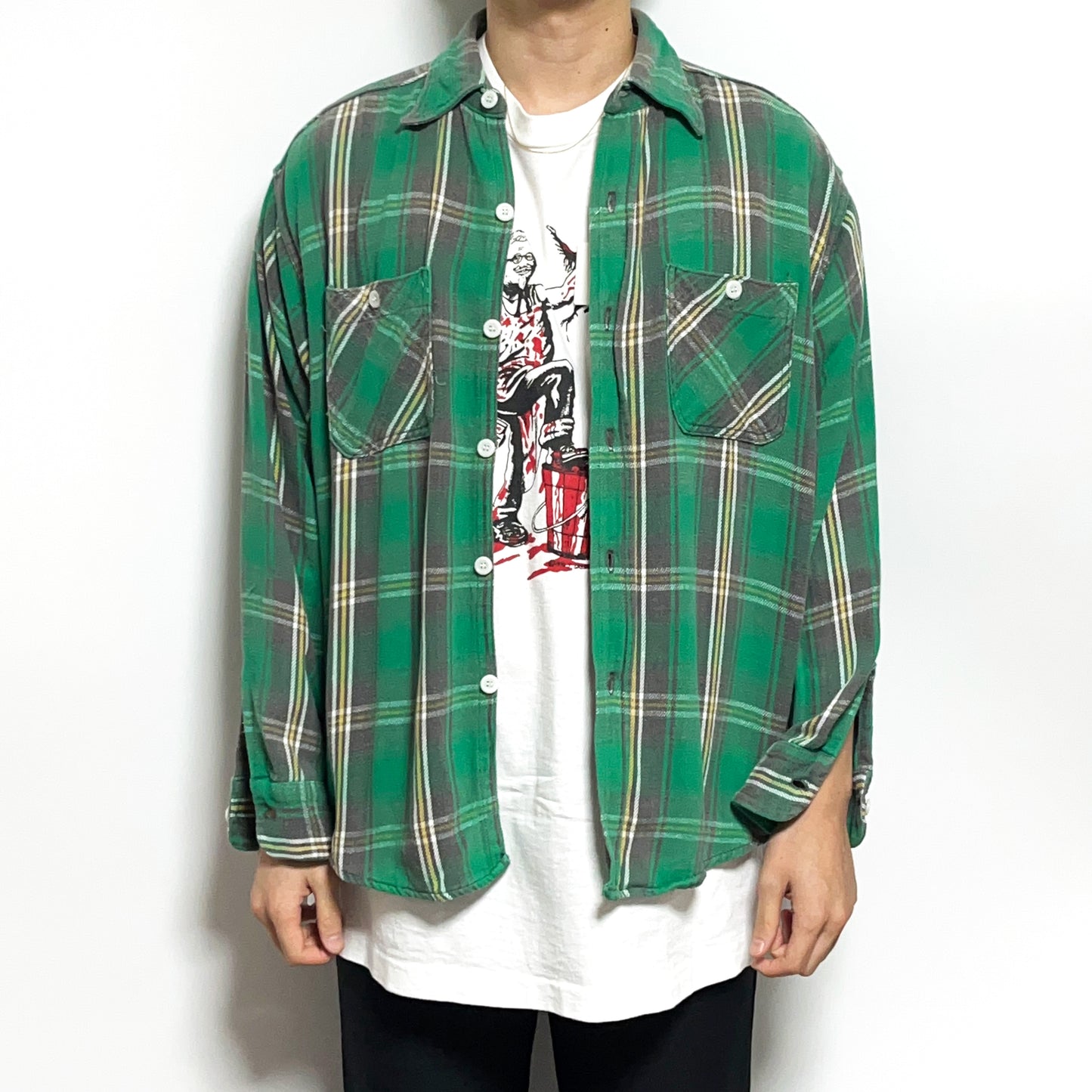 60's〜 Winter King Nel SH 好配色チェック Size (ML)位