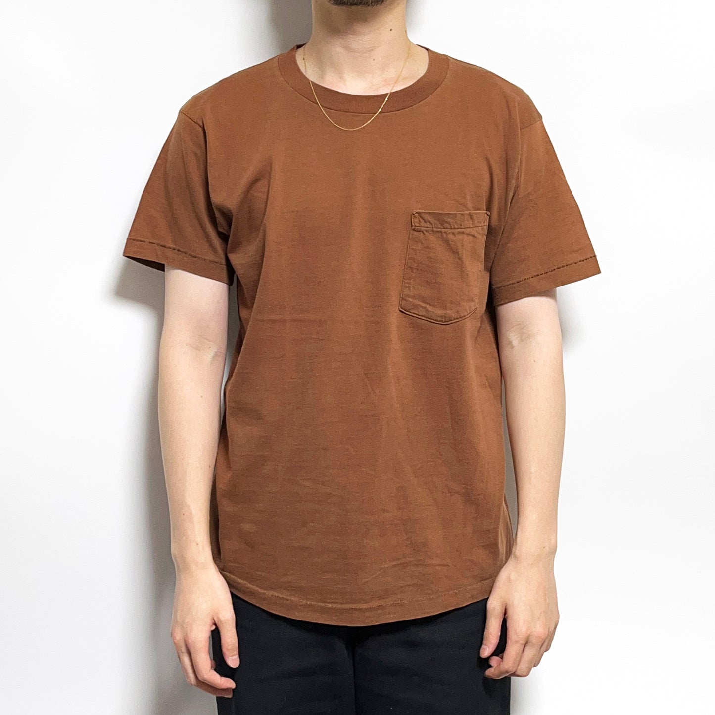 70's J.C.Penny Pocket T ブラウン Size (L) グッドカラー!