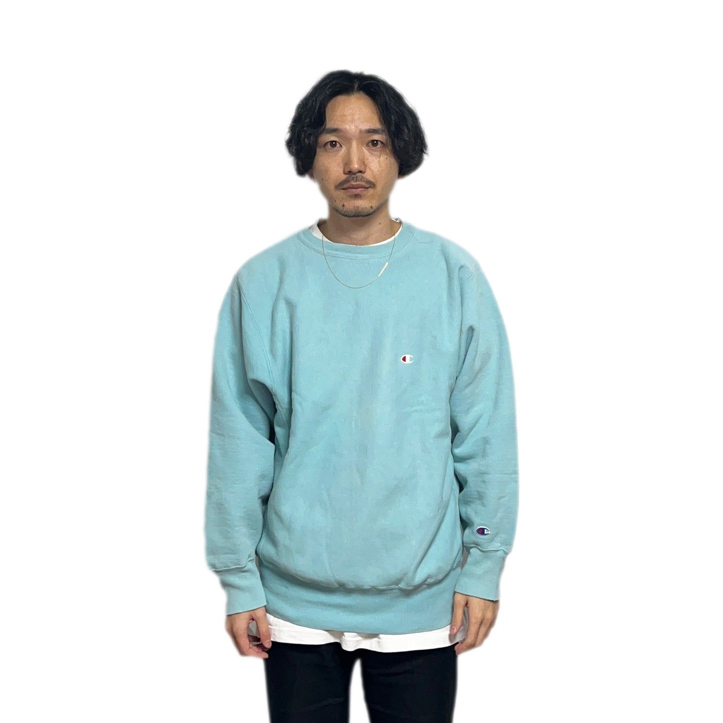 90's Champion R/W Crew Sky Blue Size (XL)