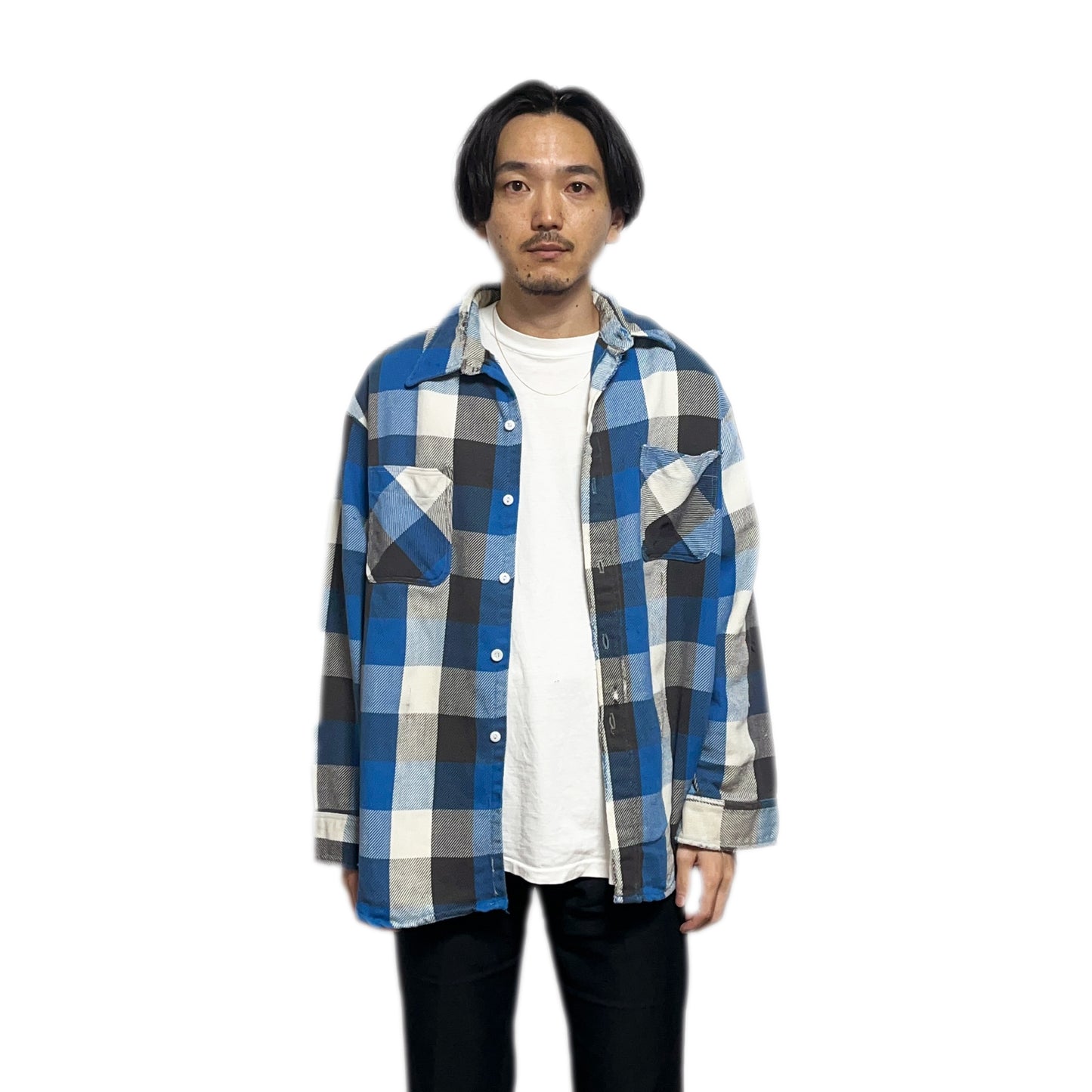 70's BIG MAC Nel SH 単色タグ 好配色チェック Size (XL) ビッグサイズ!