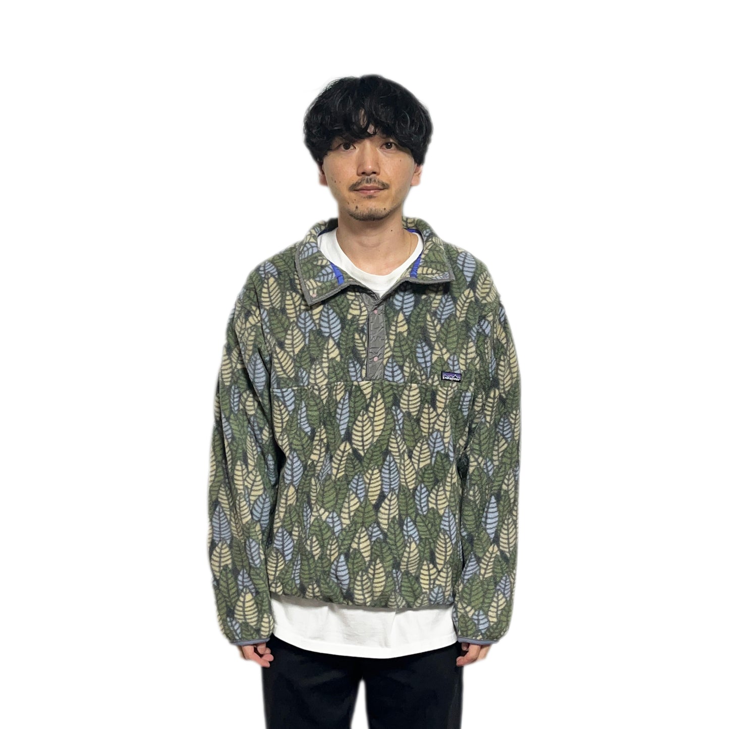 90's Patagonia Fleece Snap T "Leaf Pattern" Size (XL)
