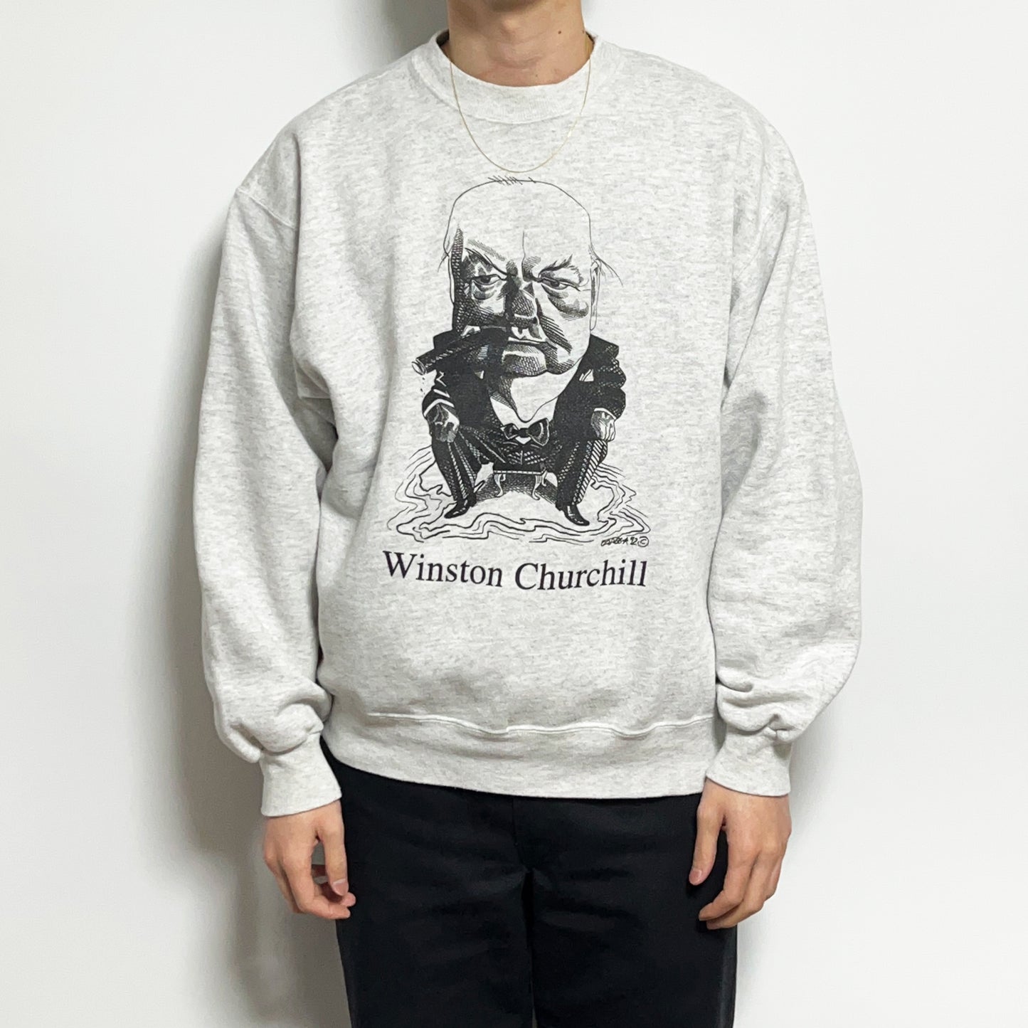 90's Hanes Winston Churchill Sweat "Largely Literary" Size (XL)