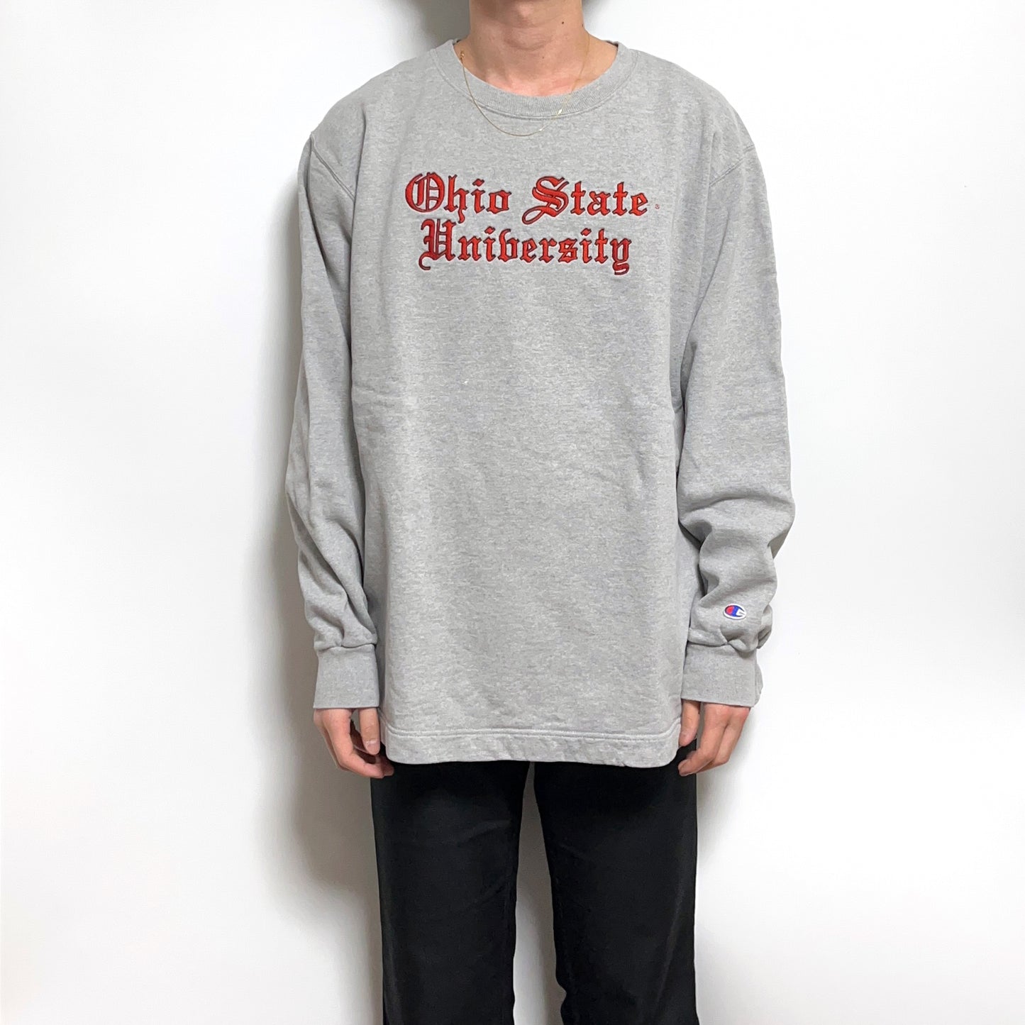 90's〜 Champion "Ohio State" Sweat Old English ライトウェイト Size (XL) レア!