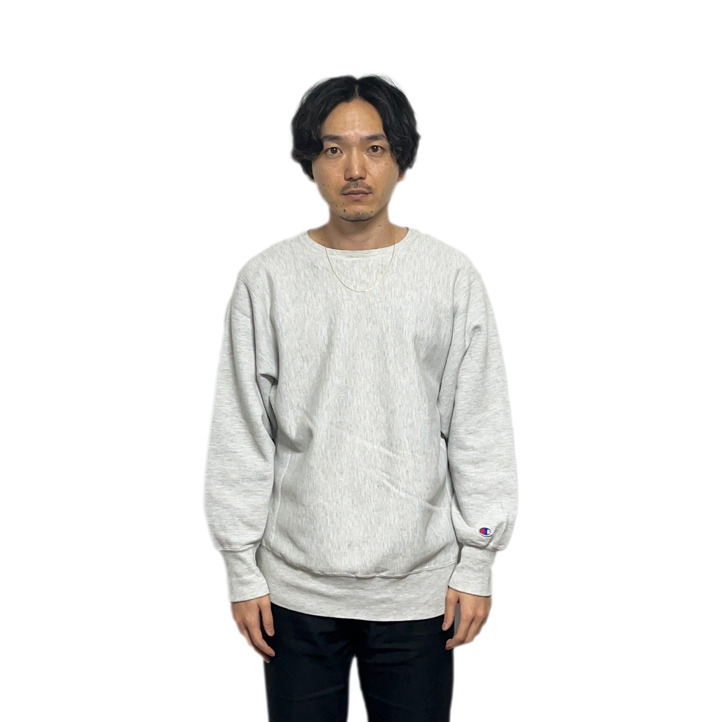 90's Champion R/W Gray 目無し Size (L) アメリカ製