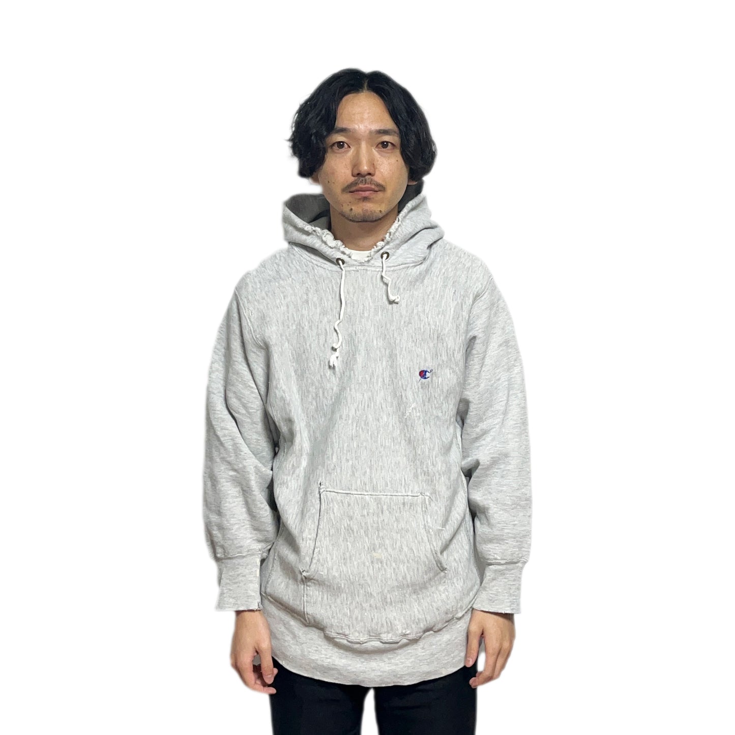 80's Champion R/W Parka Gray レジ目 Size (L) レア!