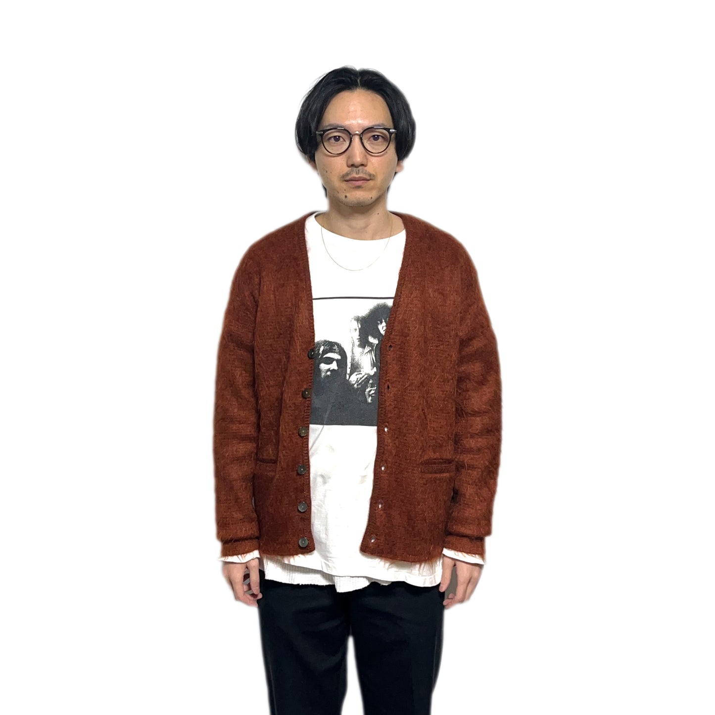 60's〜 Sportswear Mohair Cardigan グッドカラー! Size (L)