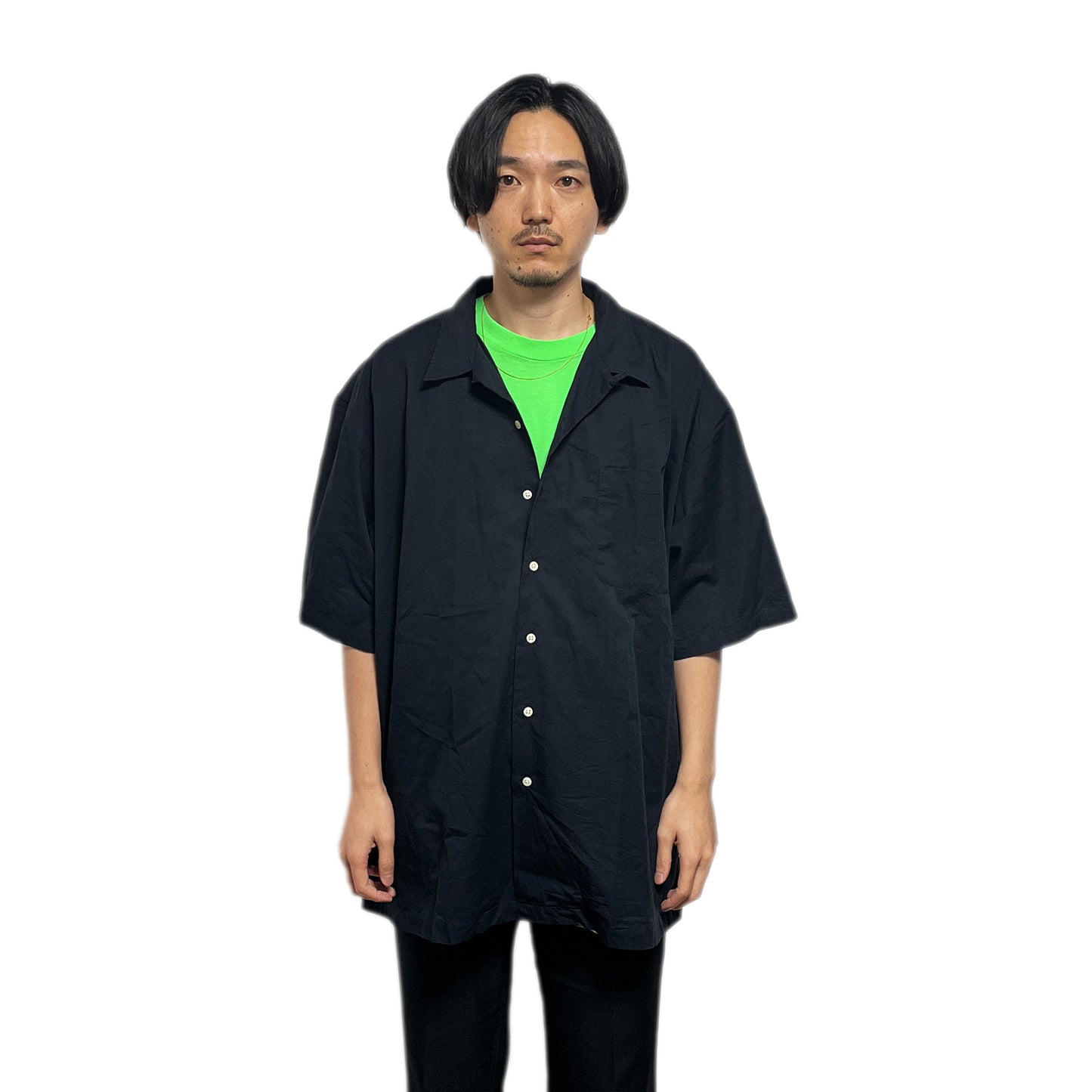 Ralph Lauren Black S/S SH ポニーマーク無し! Size (XXL) ビッグサイズ