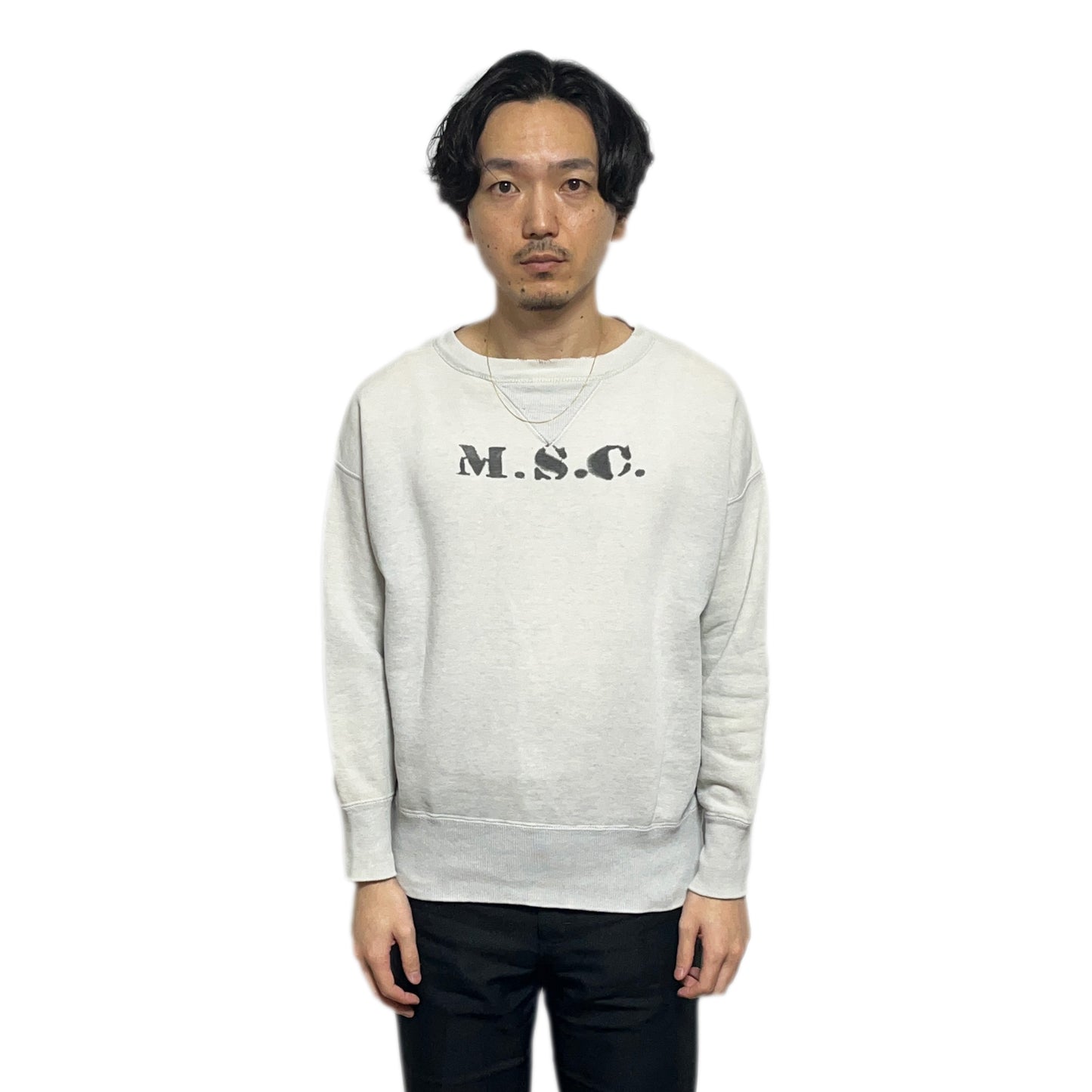 40's Unknown W-V Stencil Sweat Size (L-XL)位 レア!