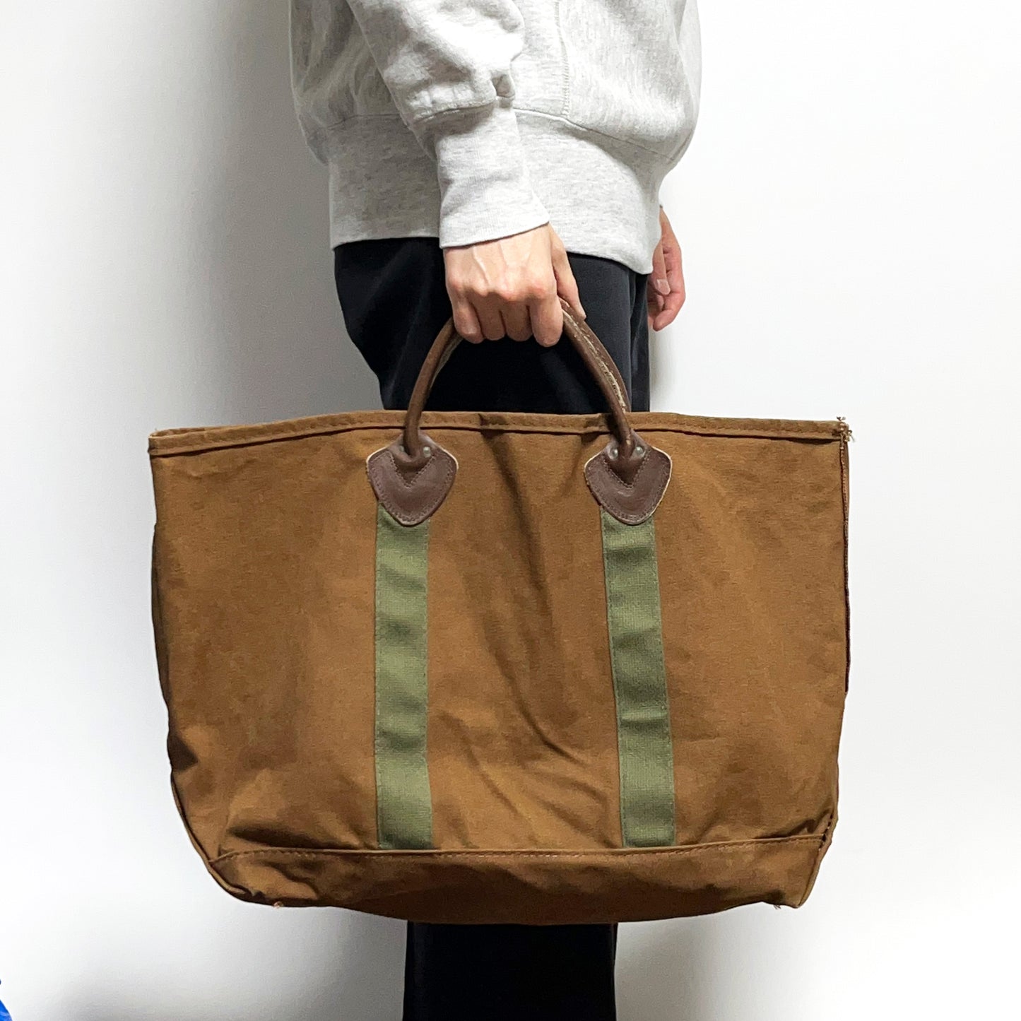 80's L.L.Bean TOTE ブラウン レザーハンドル Size (Large) 激レア!