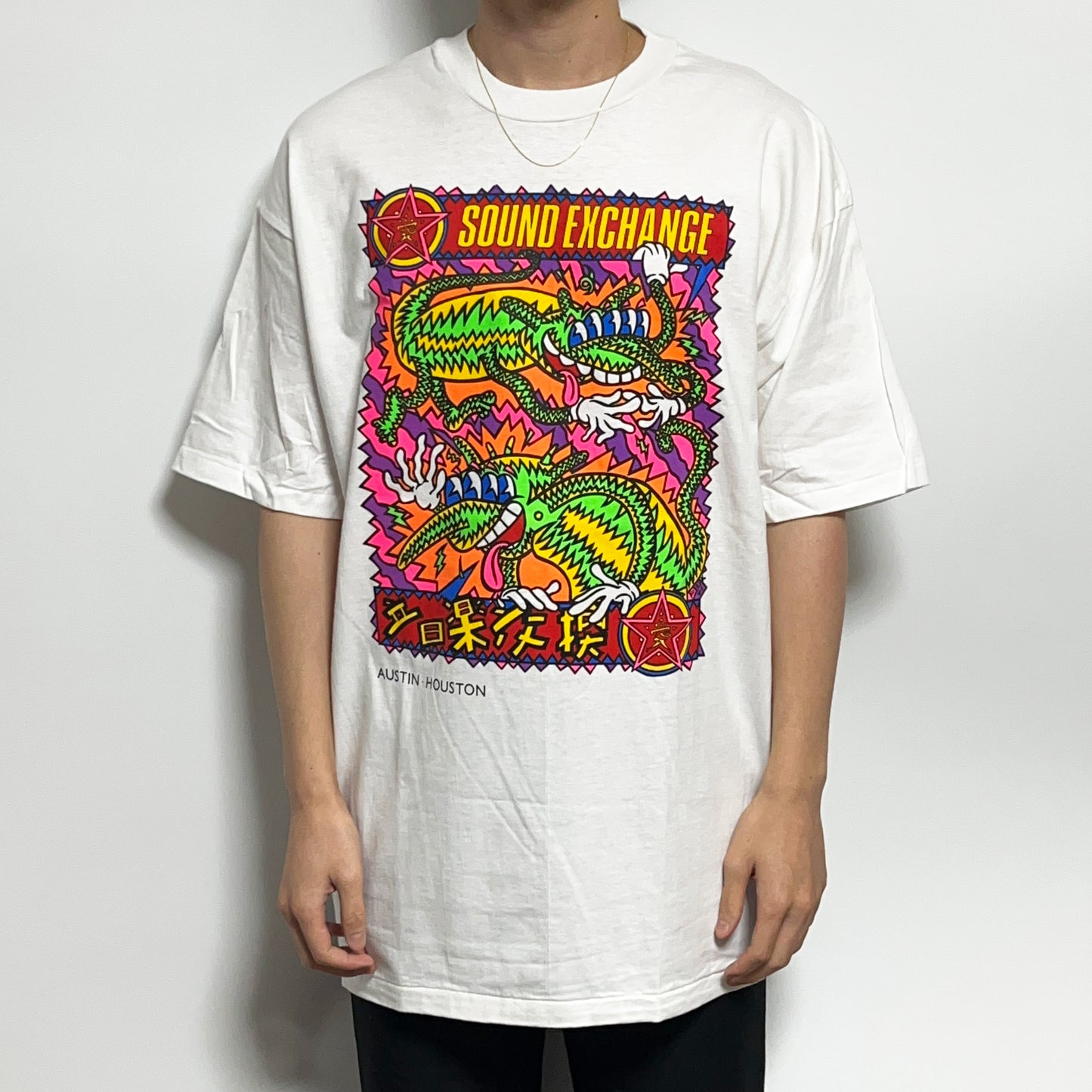 90's Hanes SOUND EXCHANGE "Frank Kozik" T Size (XL) Almost Deadstock