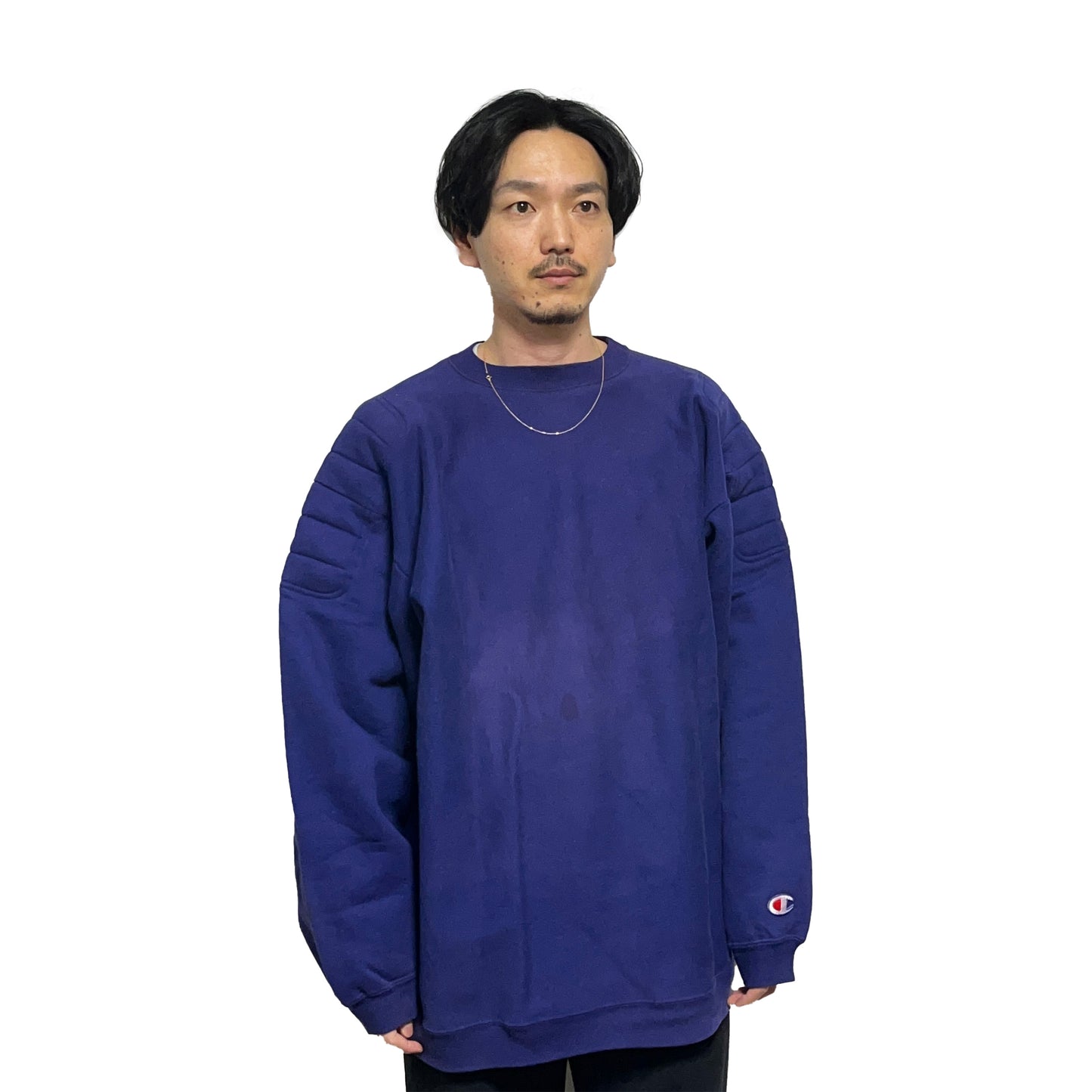 90's Champion Sweat ショルダーパッチ エルボーパッチ Size (XXL) 激レア!