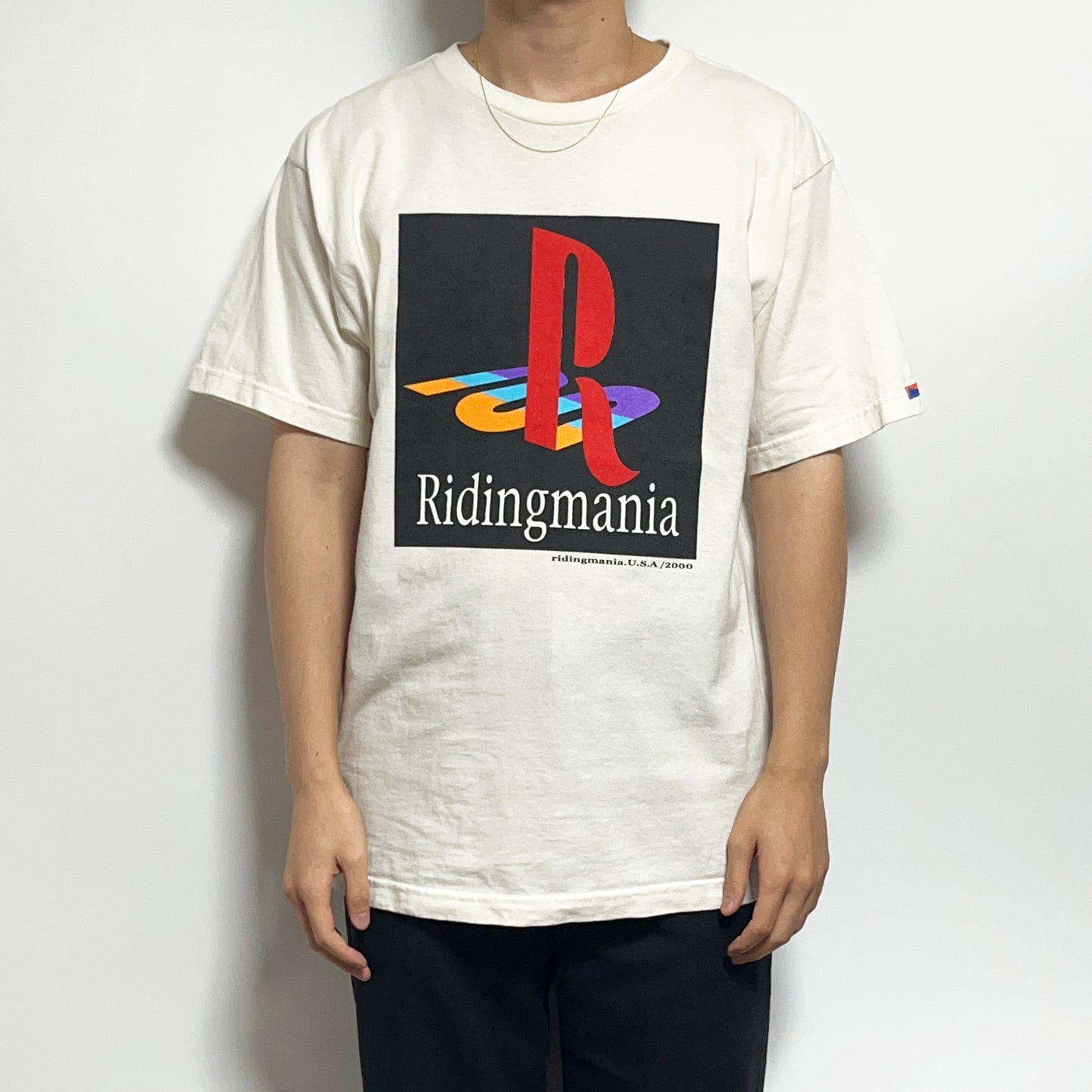 00's Ridingmania T プレイステーションパロディー Size (M)