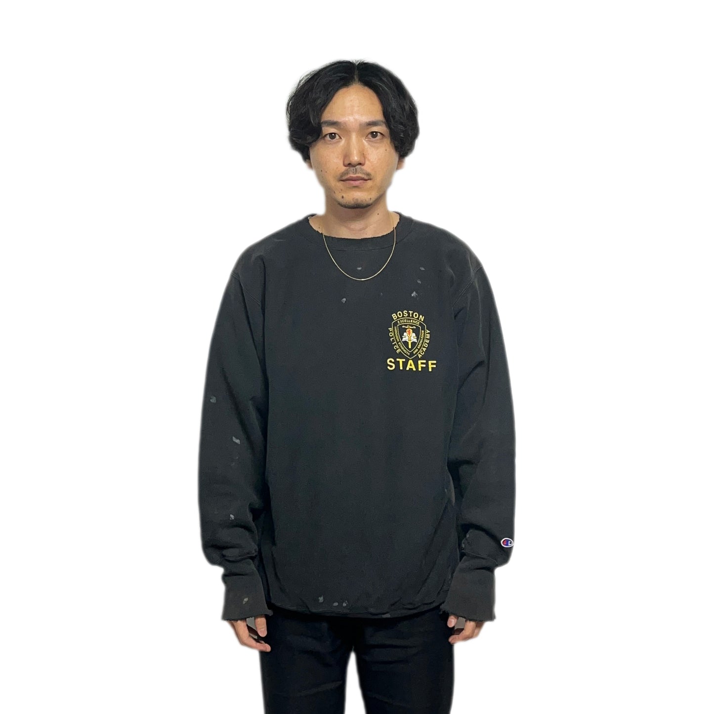 90's〜 Champion R/W "BOSTON POLICE ACADEMY STAFF" Size (XL) メキシコ製