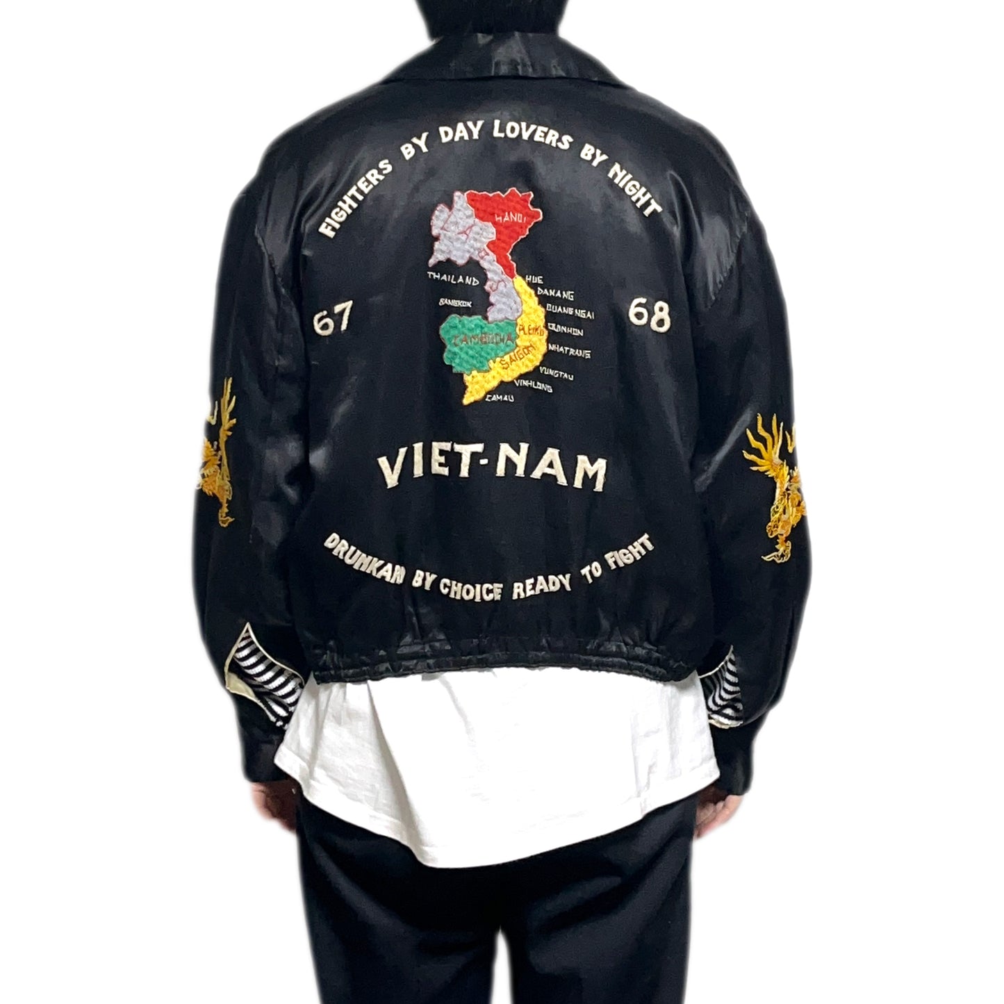 60's VIET-NAM 67-68 ベトジャン サテン生地 Size (ML)位 スペシャル!