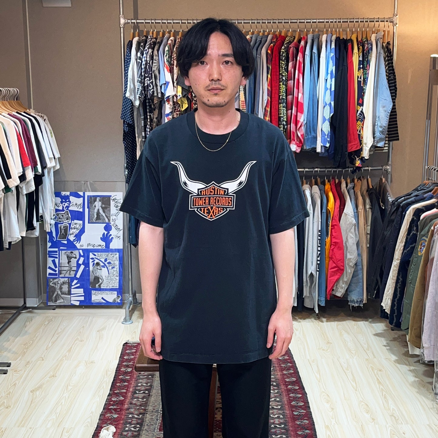 90's FRUIT OF THE LOOM Tower Records "Austin" T Size (XL)