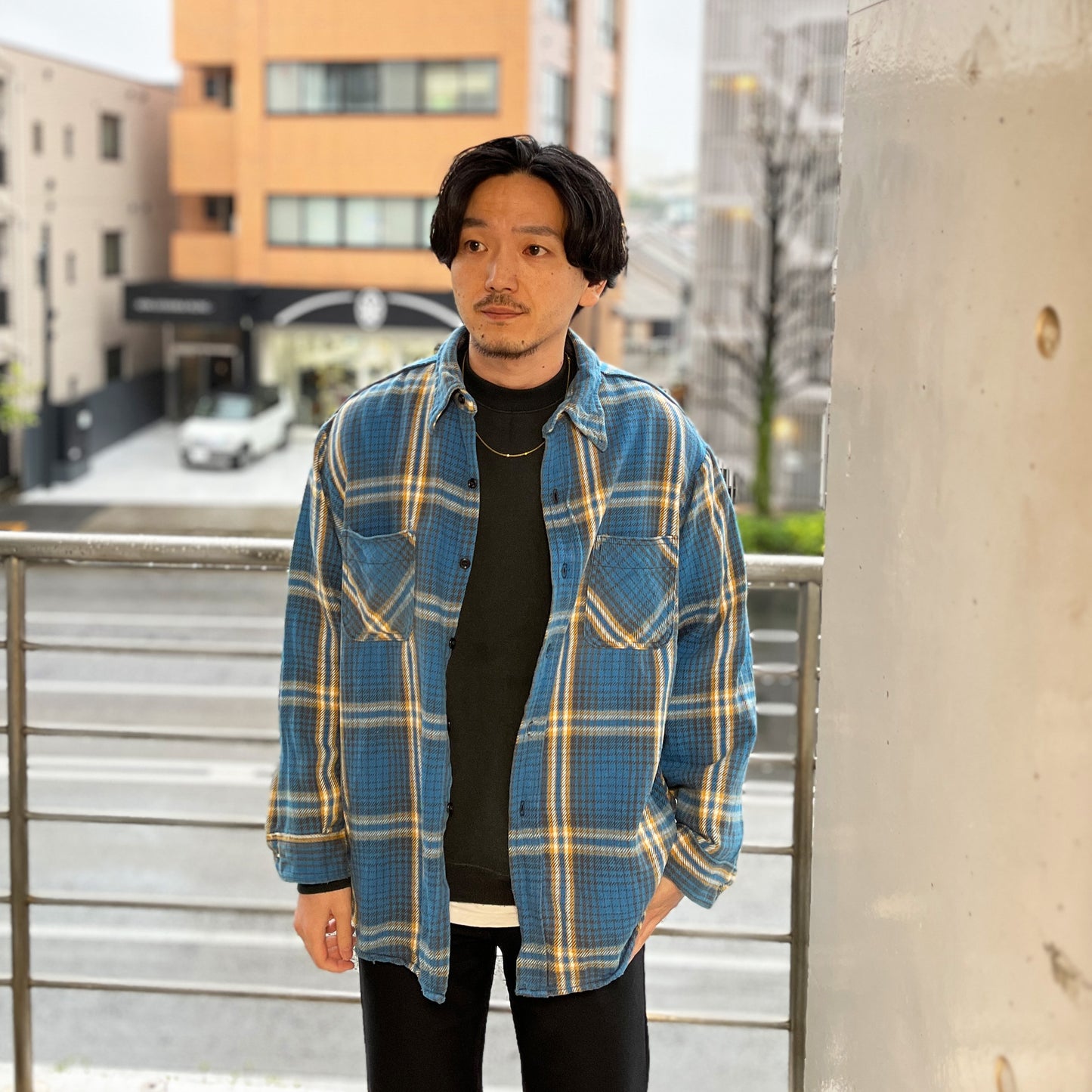 70's BIG MAC 単色タグ Nel SH 好配色チェック Size (XL) ビッグサイズ!
