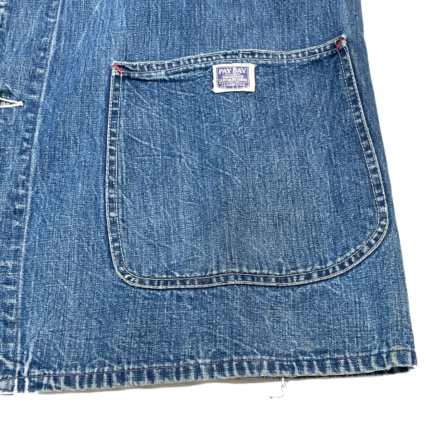 40's PAY DAY WWII Denim Coverall CROWN Change Button Size (44)位 スペシャル!