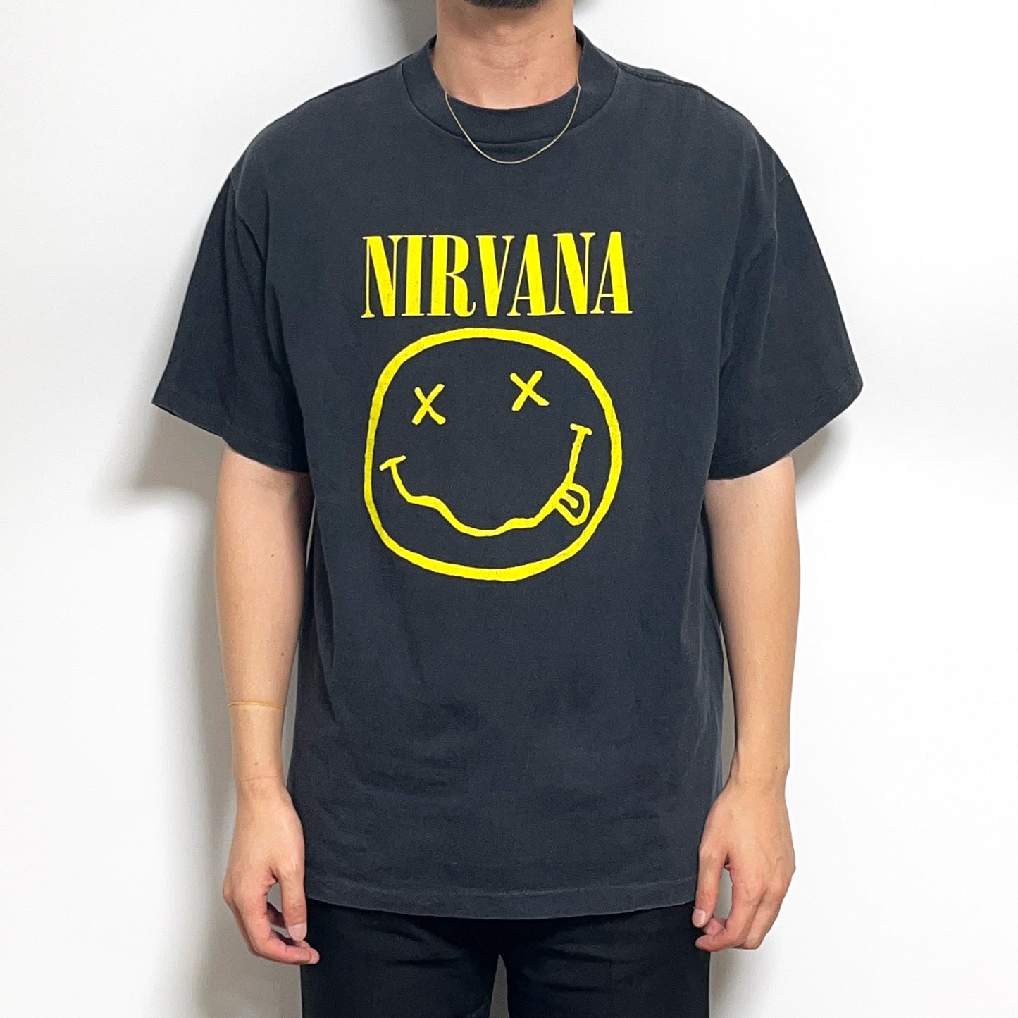 90's Giant Nirvana Smile T 両面プリント Size (XL)