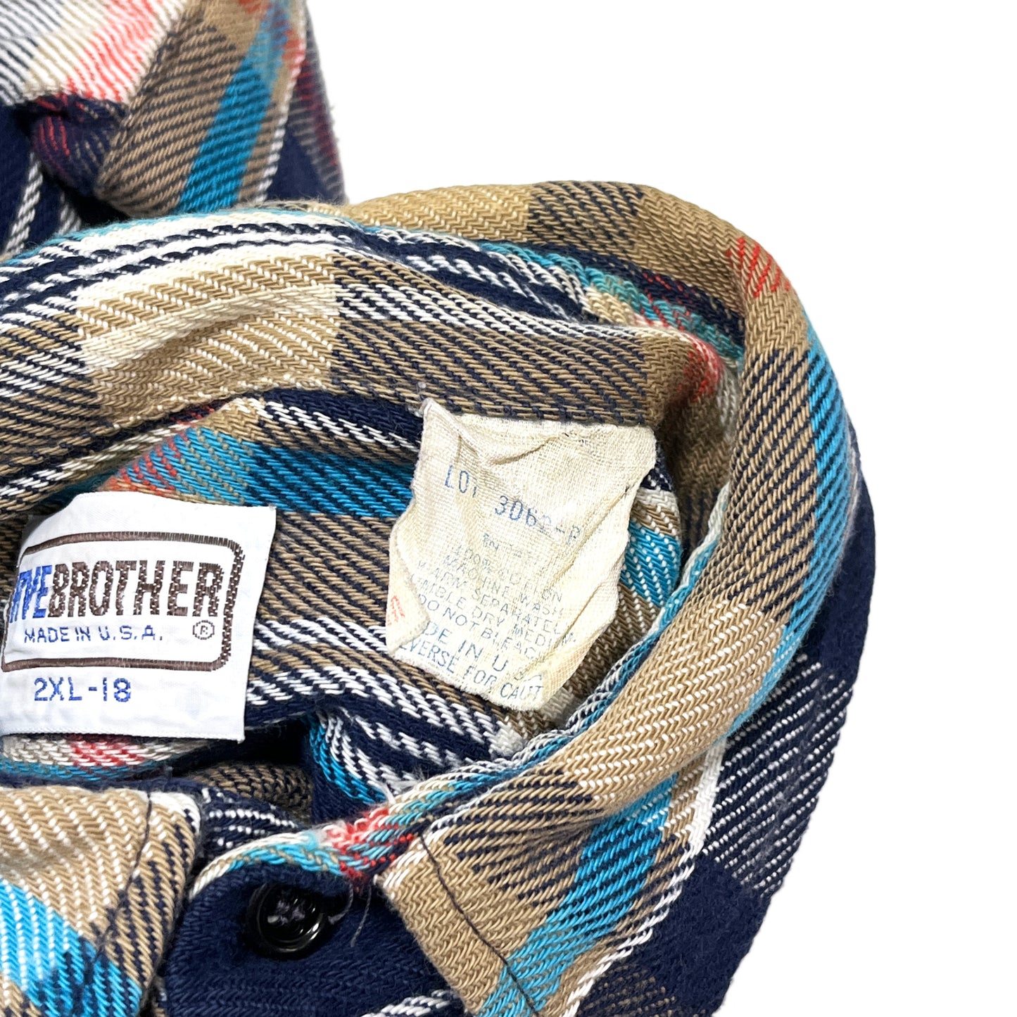 80's FIVEBROTHER Nel SH 好配色チェック Size (2XL) ビッグサイズ!