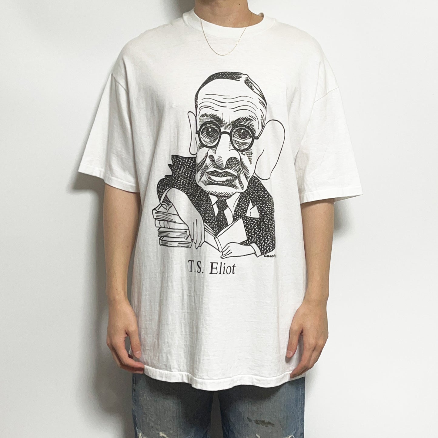 80's〜 Hanes Largely Literary Series "T.S.Eliot" T Size (XL)