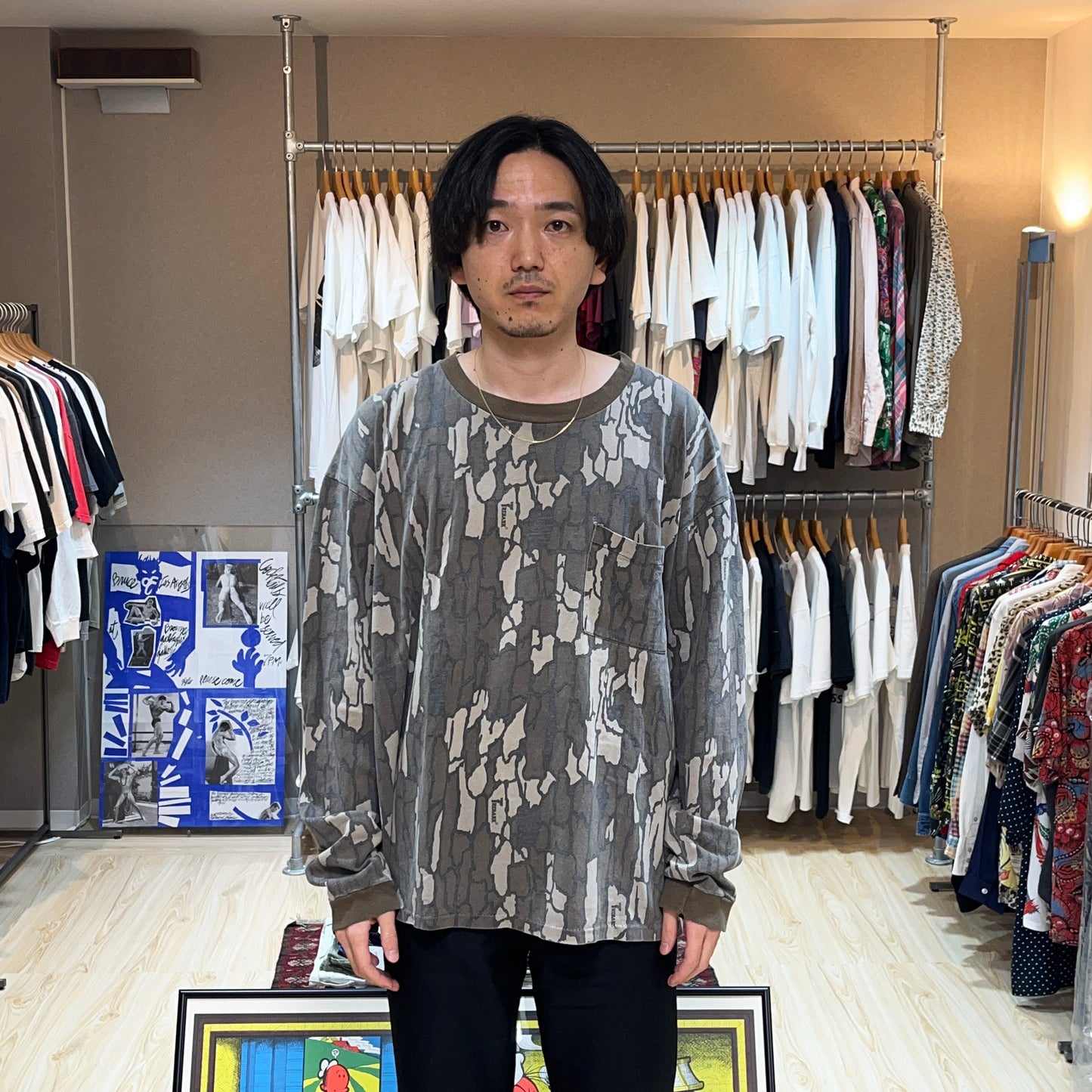 90's Duxbak L/S Pocket T カモ柄 Size (3X) ビッグサイズ!