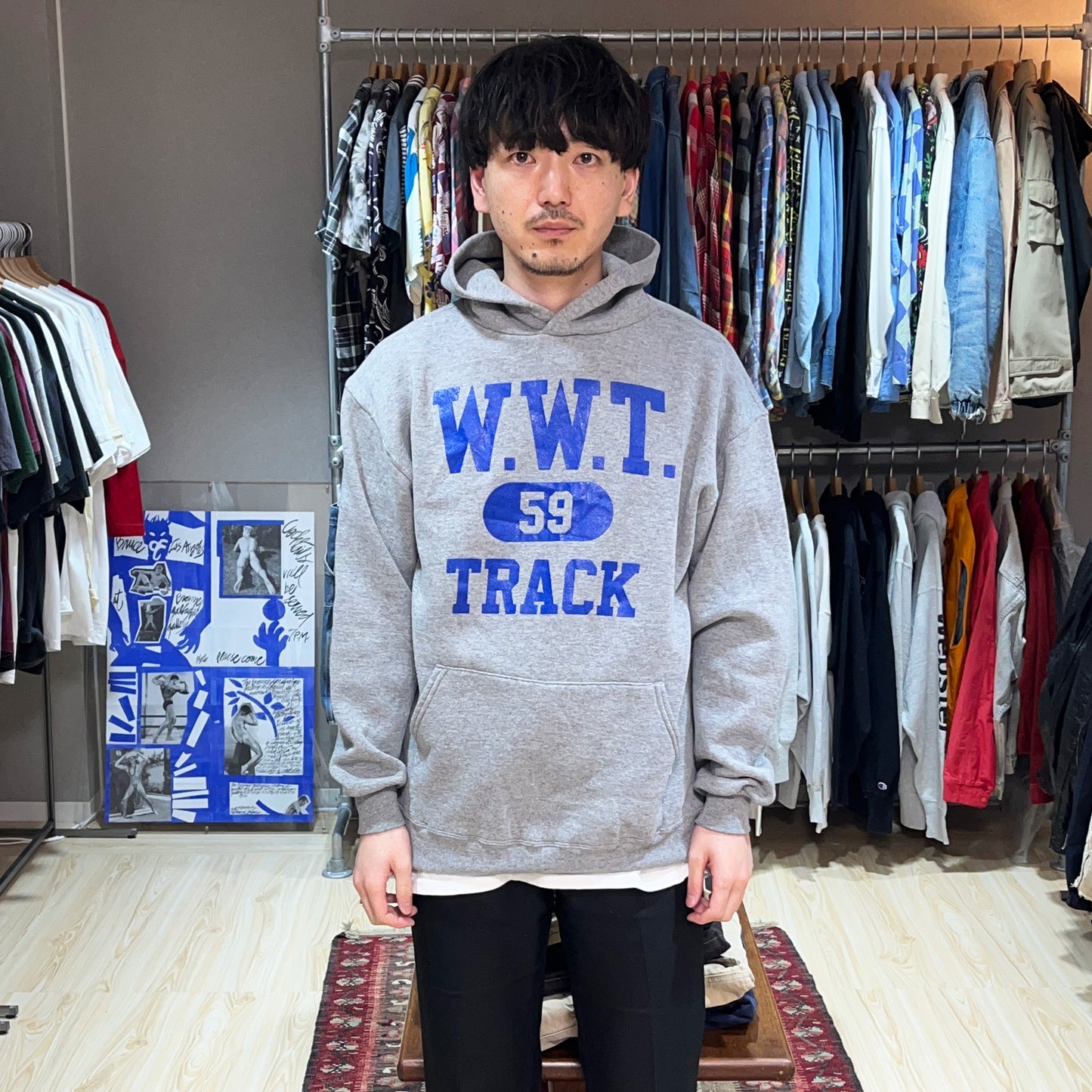 80's〜 Russell Parka Gray 3段プリント! Size (XL)