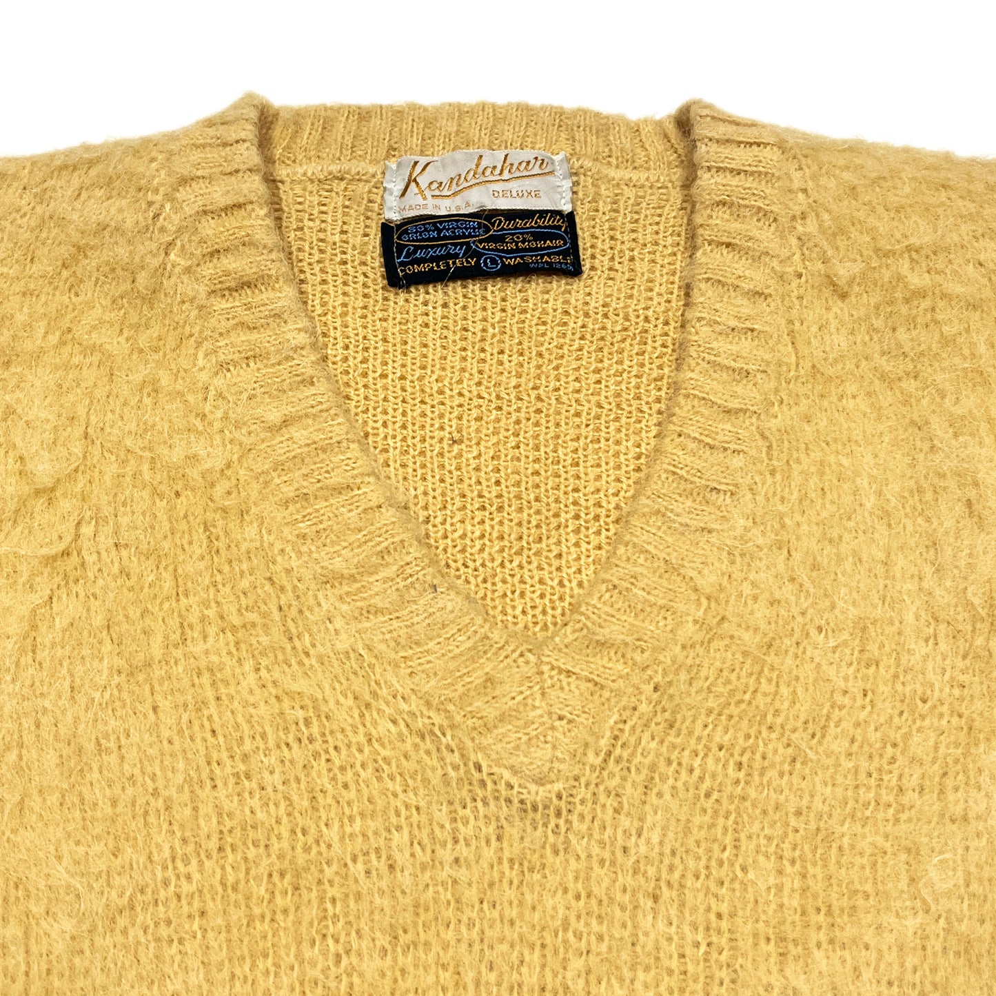 70's Mohair V Neck Sweater Size (L)