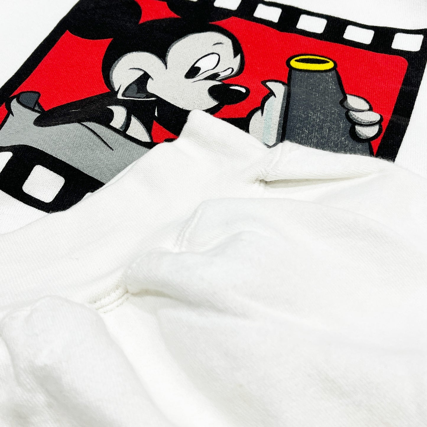 90s Disney Mickey Sweat XL Deadstock ディテール 2 袖口 プリントの上部 Mickey Mouse の顔