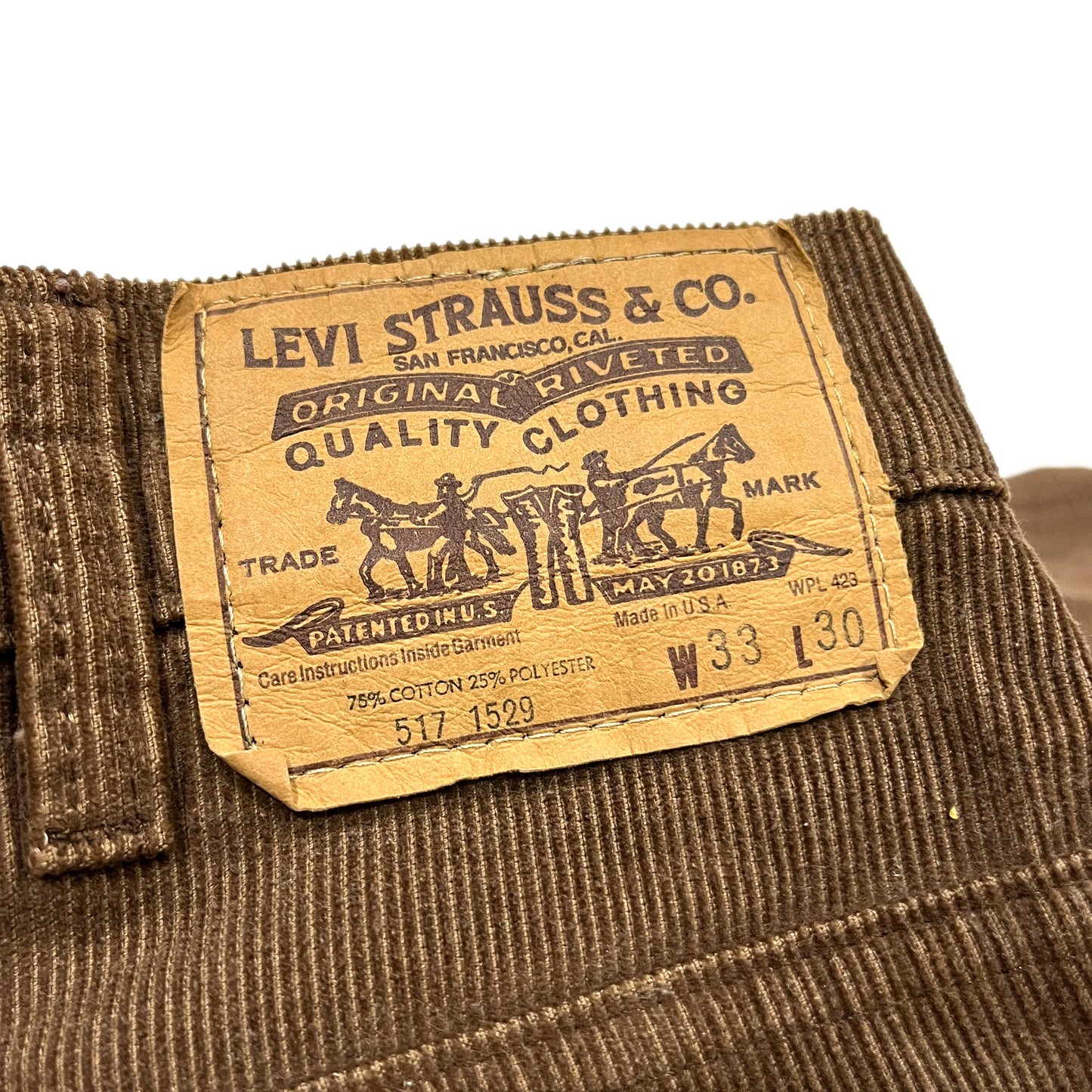 80's Levi's 517 Corduroy PT Brown (W33 L28)位