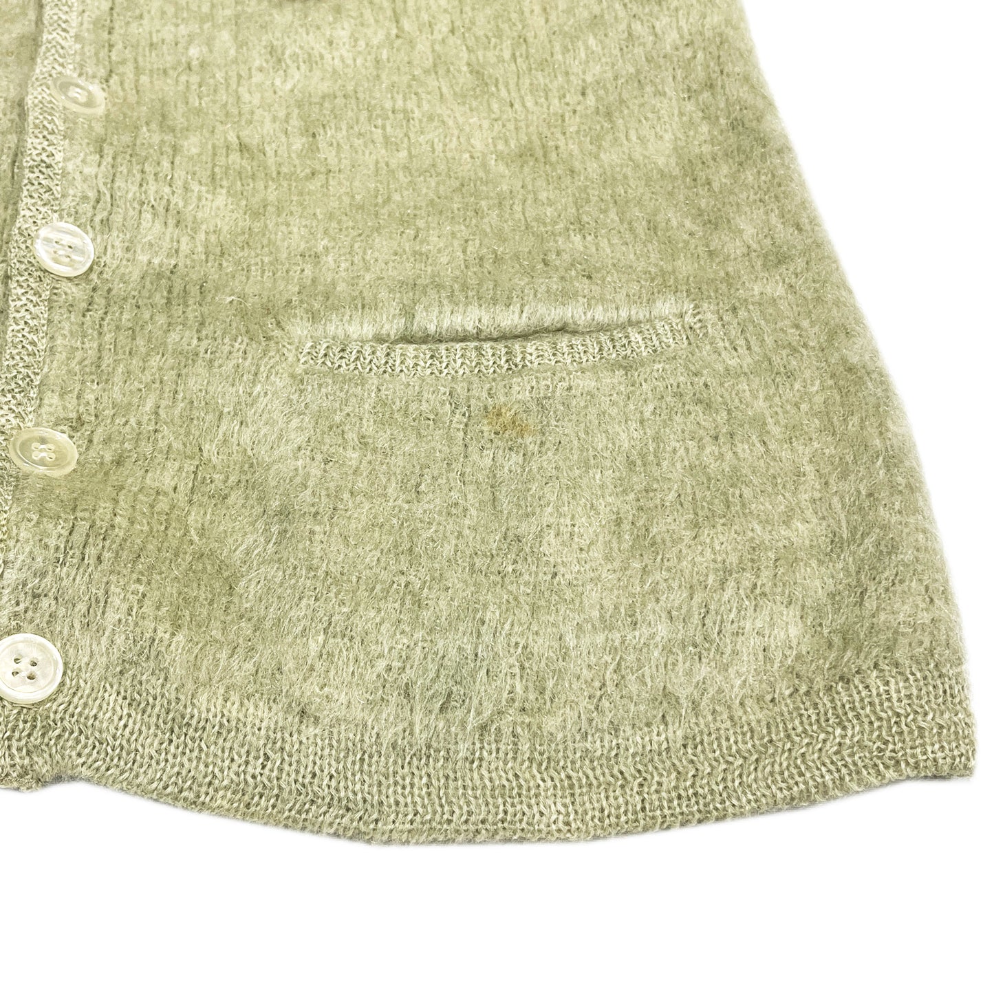 60's〜 Unknown Mohair Cardigan 若草色 Size (L)位