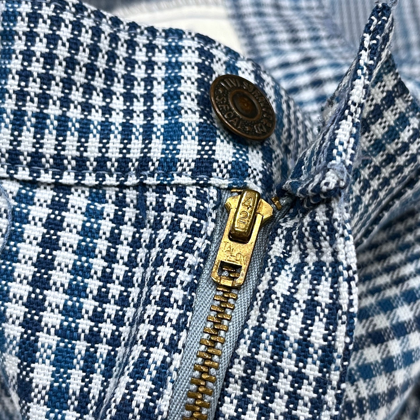 70's Levi's Sta-Prest Check PT Size (W31 L27.5)